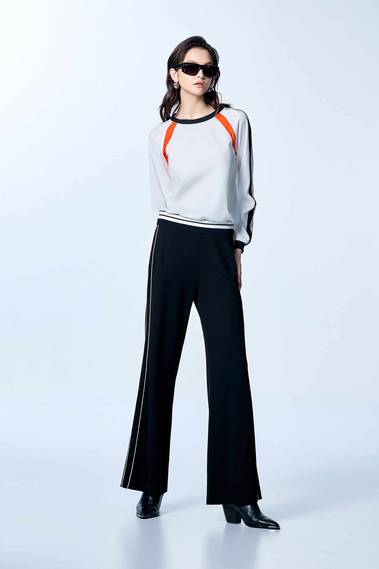 Side Contrast Trim Detail Lounge PantsSide Contrast Trim Detail Lounge Pants,Embroidered,Culottes,Season (SS) Look,Culottes,Pants