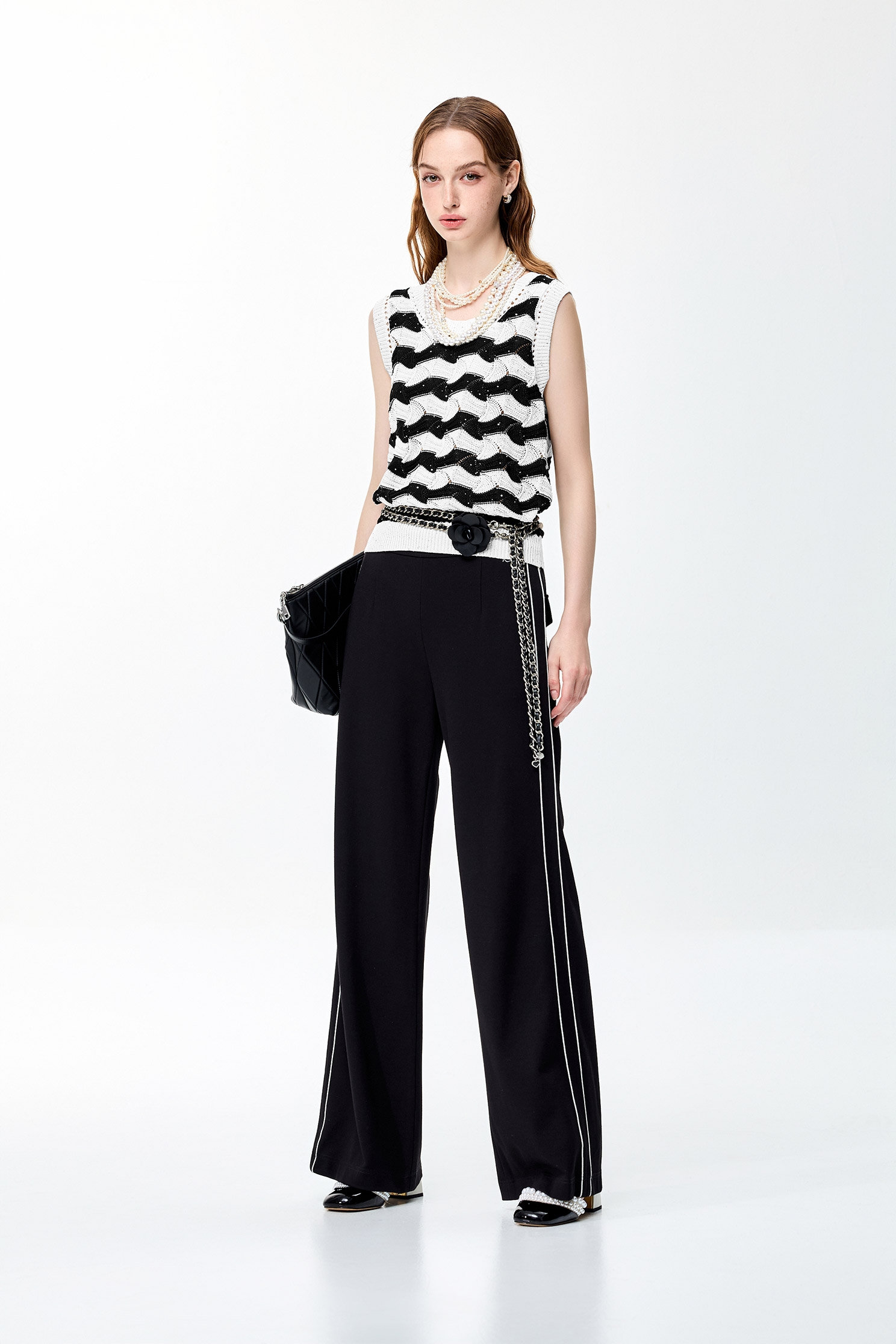 Side Contrast Trim Detail Lounge PantsSide Contrast Trim Detail Lounge Pants,Embroidered,Culottes,Season (SS) Look,Culottes,Pants