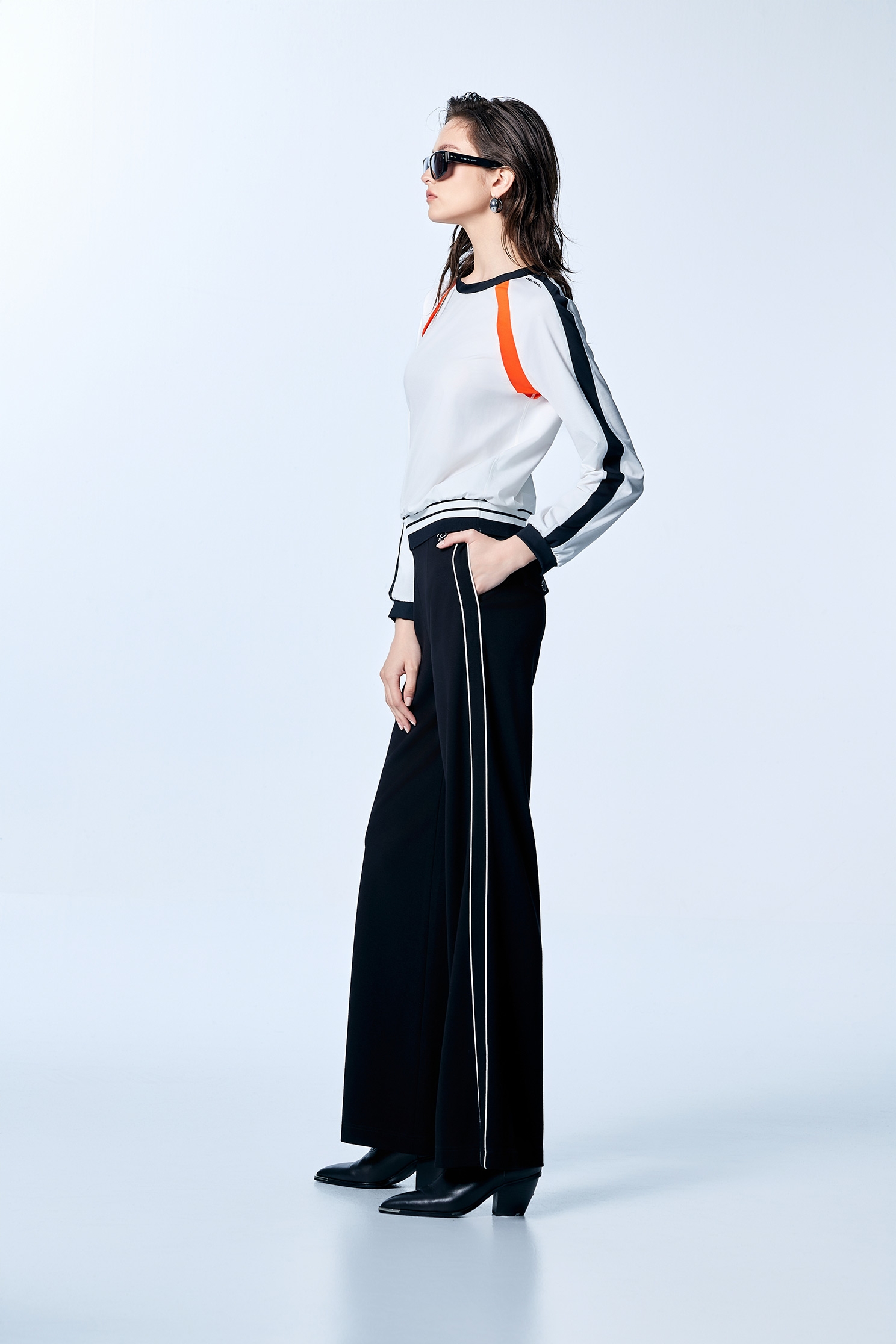 Side Contrast Trim Detail Lounge PantsSide Contrast Trim Detail Lounge Pants,Embroidered,Culottes,Season (SS) Look,Culottes,Pants