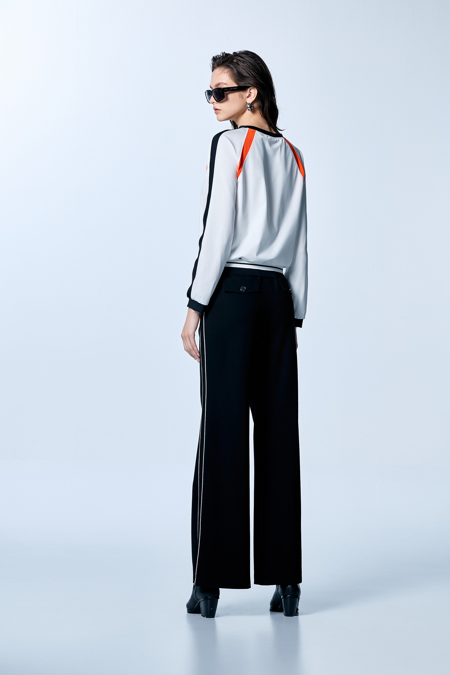 Side Contrast Trim Detail Lounge PantsSide Contrast Trim Detail Lounge Pants,Embroidered,Culottes,Season (SS) Look,Culottes,Pants