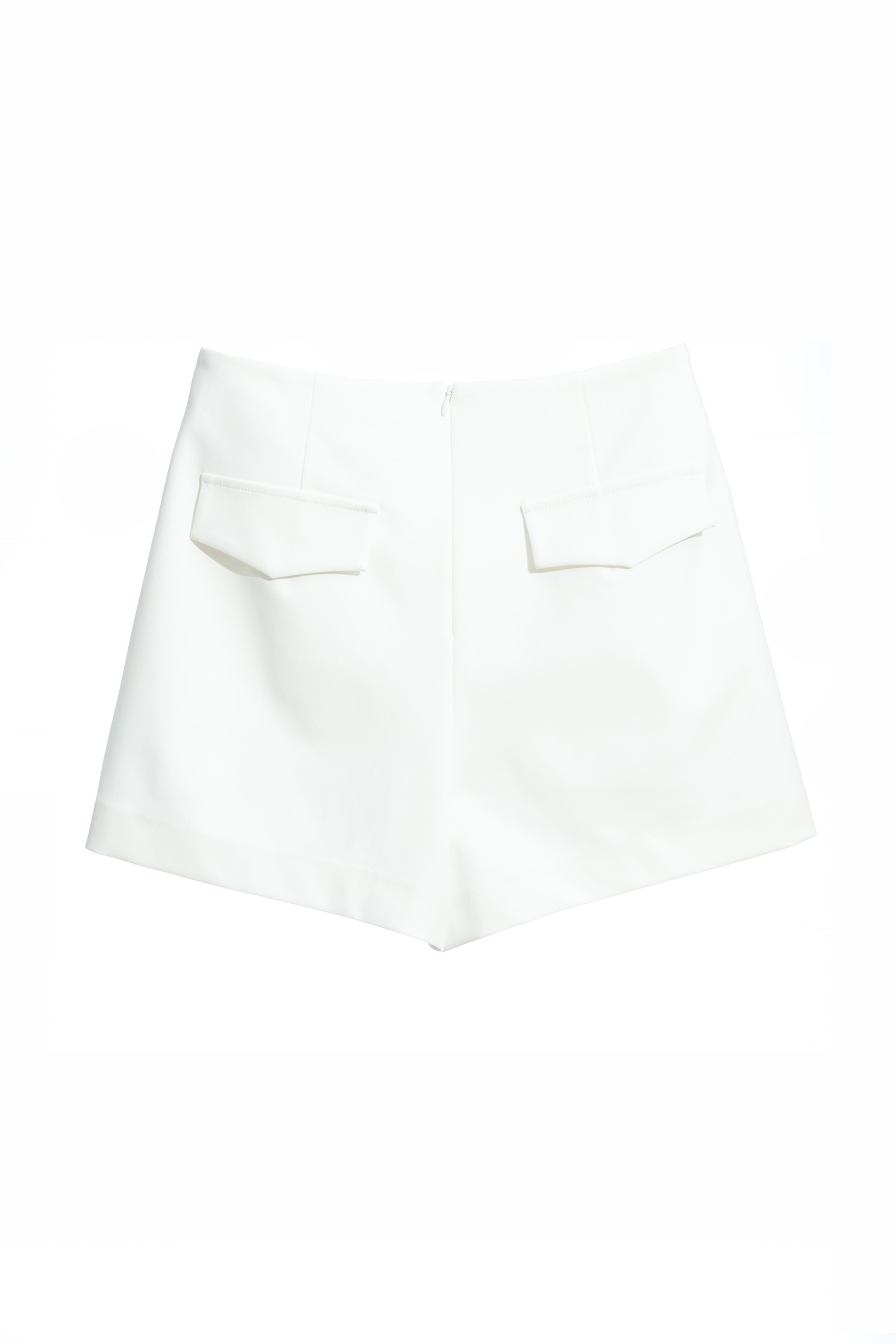 Basic White Shorts With Fake Pocket DetailBasic White Shorts With Fake Pocket Detail,Season (SS) Look,Shorts