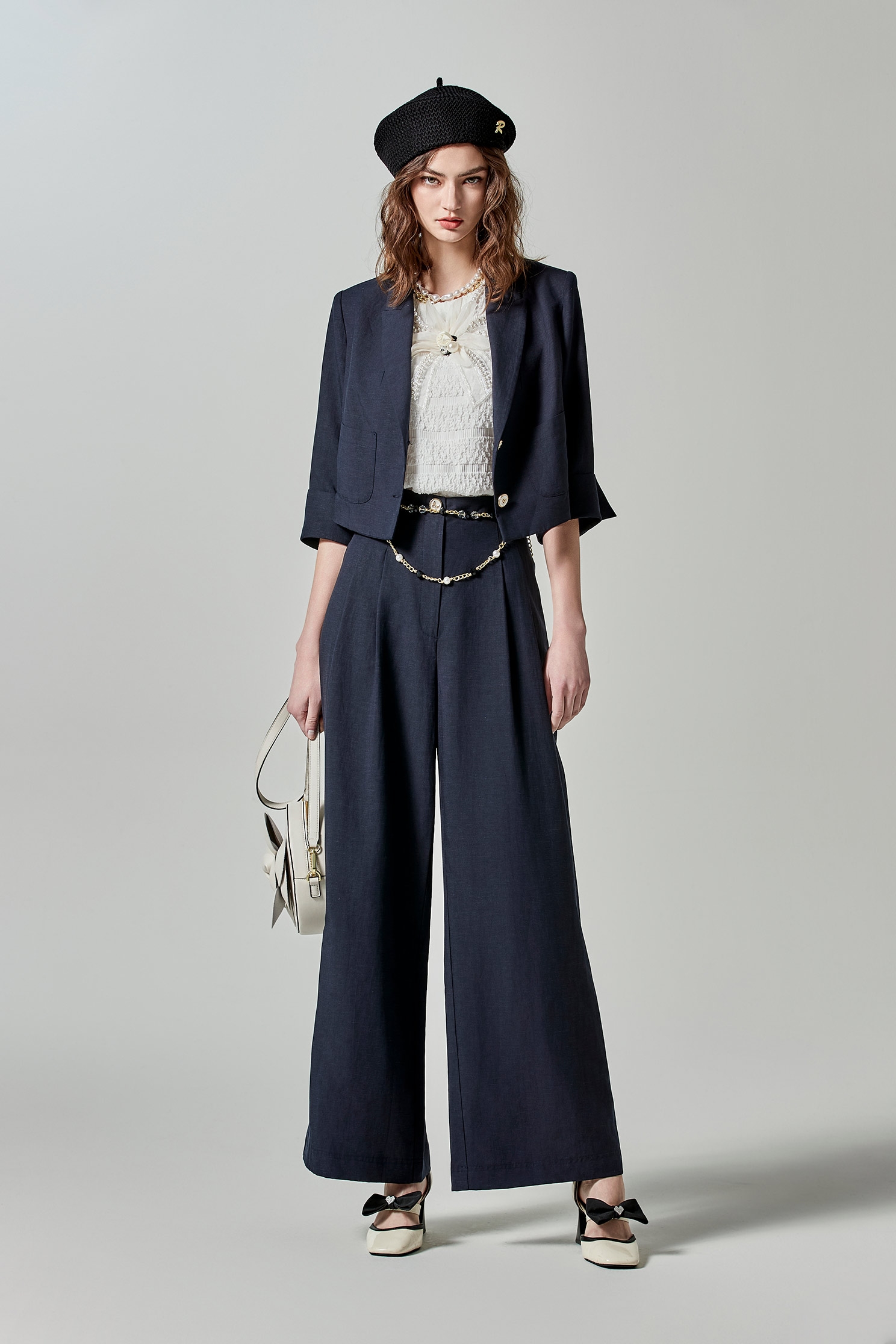 Wide Leg Linen Navy PantsWide Leg Linen Navy Pants,Culottes,Season (SS) Look,Culottes