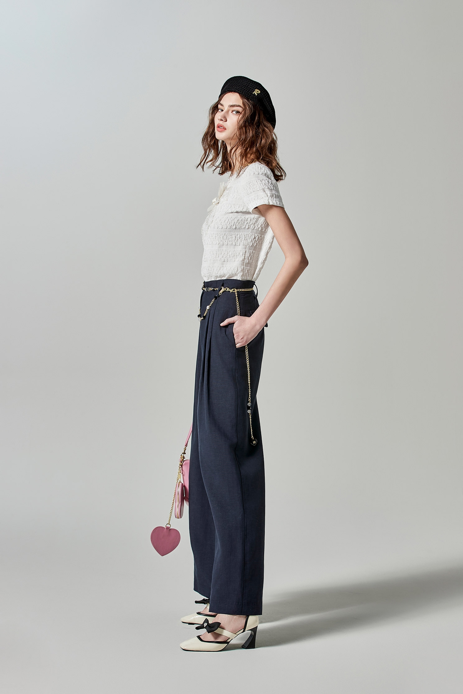 Wide Leg Linen Navy PantsWide Leg Linen Navy Pants,Culottes,Season (SS) Look,Culottes