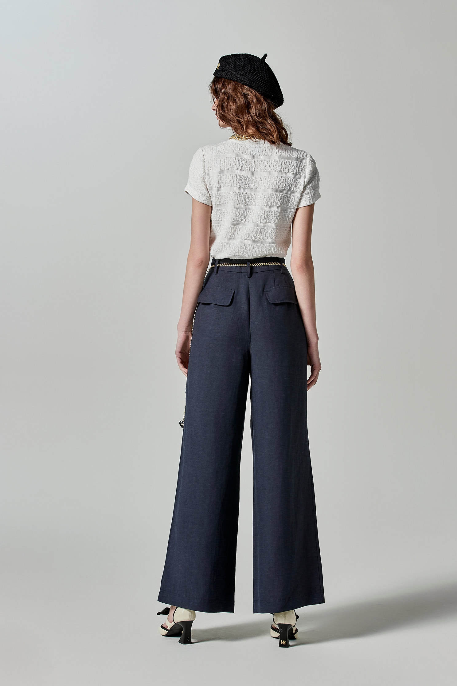 Wide Leg Linen Navy PantsWide Leg Linen Navy Pants,Culottes,Season (SS) Look,Culottes