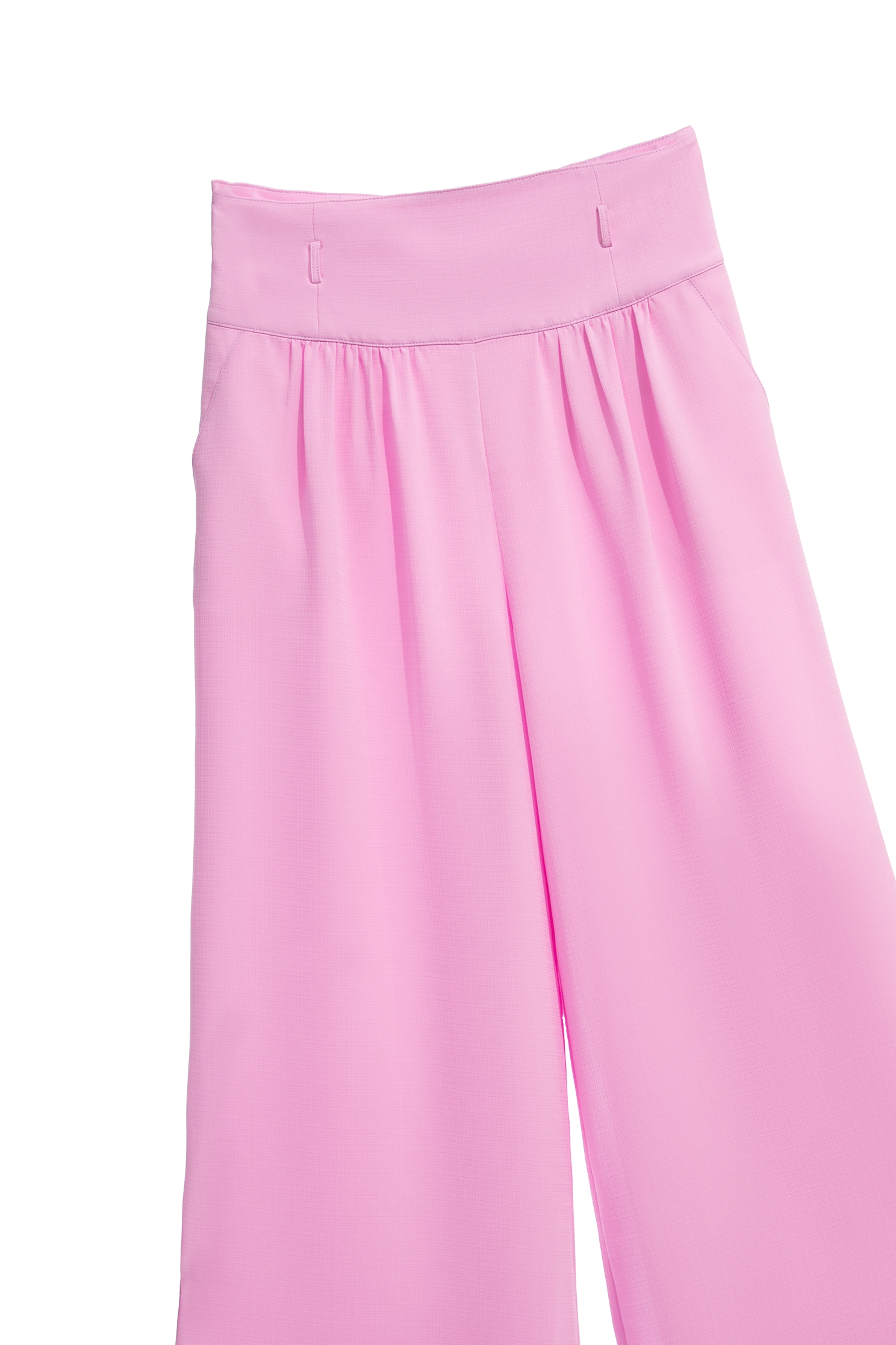 High Waist Pink Wide Leg PantsHigh Waist Pink Wide Leg Pants,Culottes,Season (SS) Look,Culottes,Pants,Chiffon