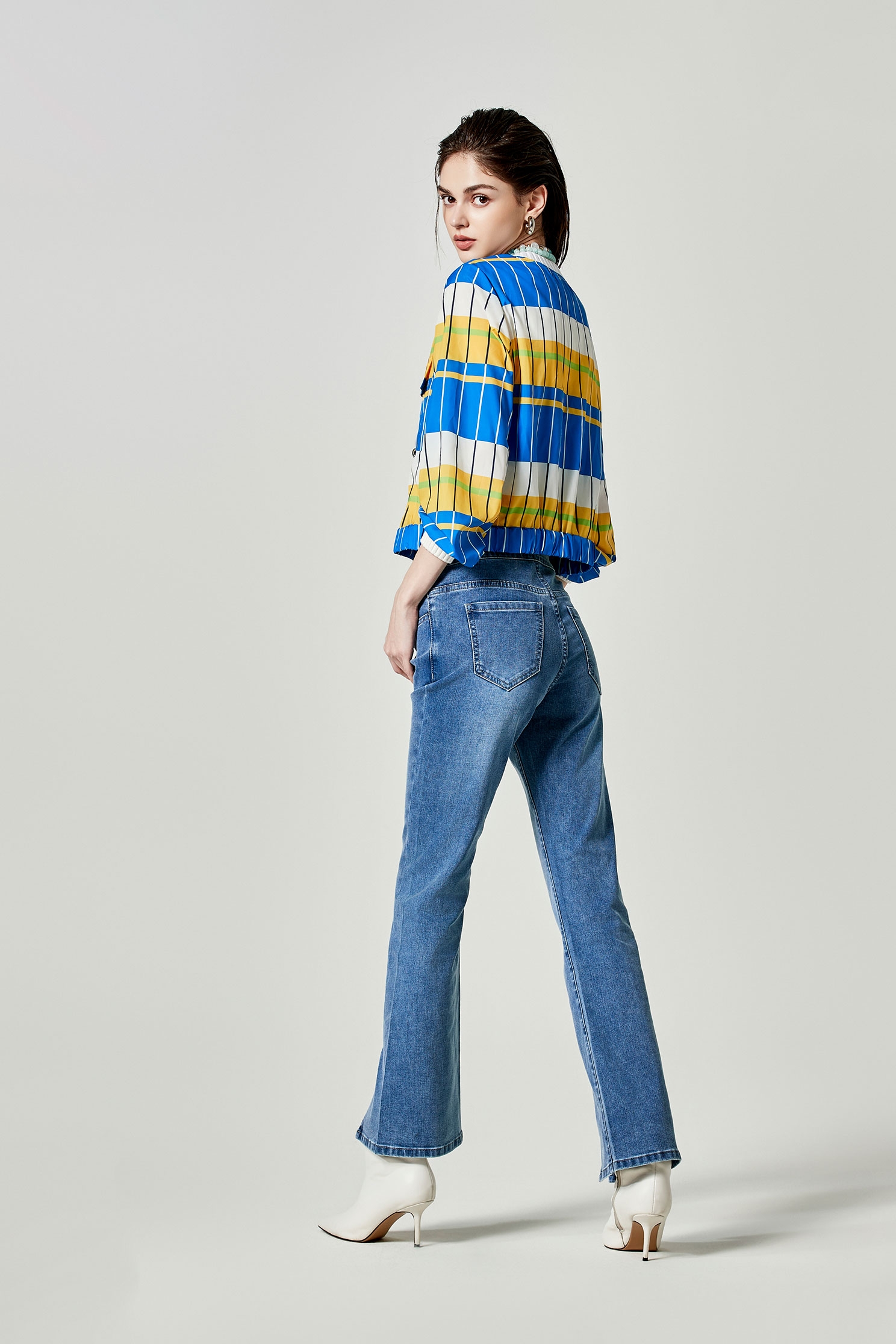 Front Slit Basic JeansFront Slit Basic Jeans,Season (SS) Look,Denim,Jeans,Wide-leg jeans,Accessories