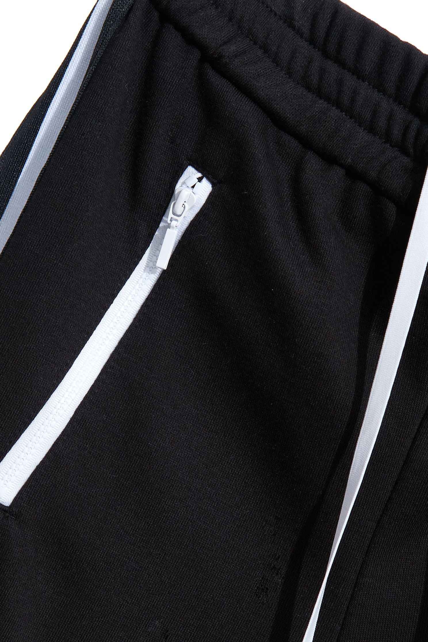 Jogger Pants With Contrast Trim DetailSporty style pants,Season (SS) Look,pants,Athleisure,Pants,Black pants,Black trousers