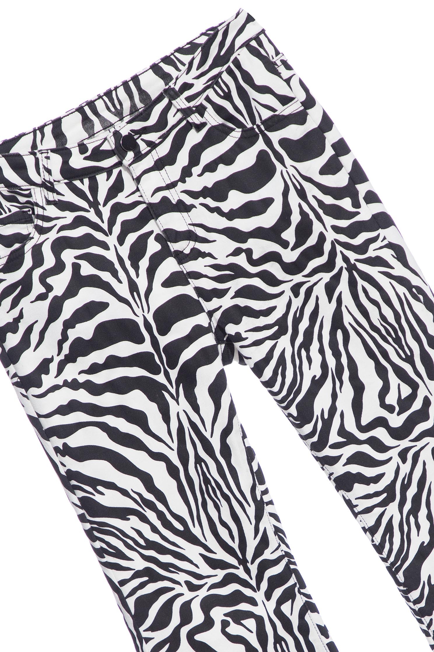 Zebra Print Boot Leg JeansDenim trousers with zebra print,Bell-bottoms,Denim,Jeans,Denim pants,Season (AW) Look,Cotton,Bell-bottoms,Pants