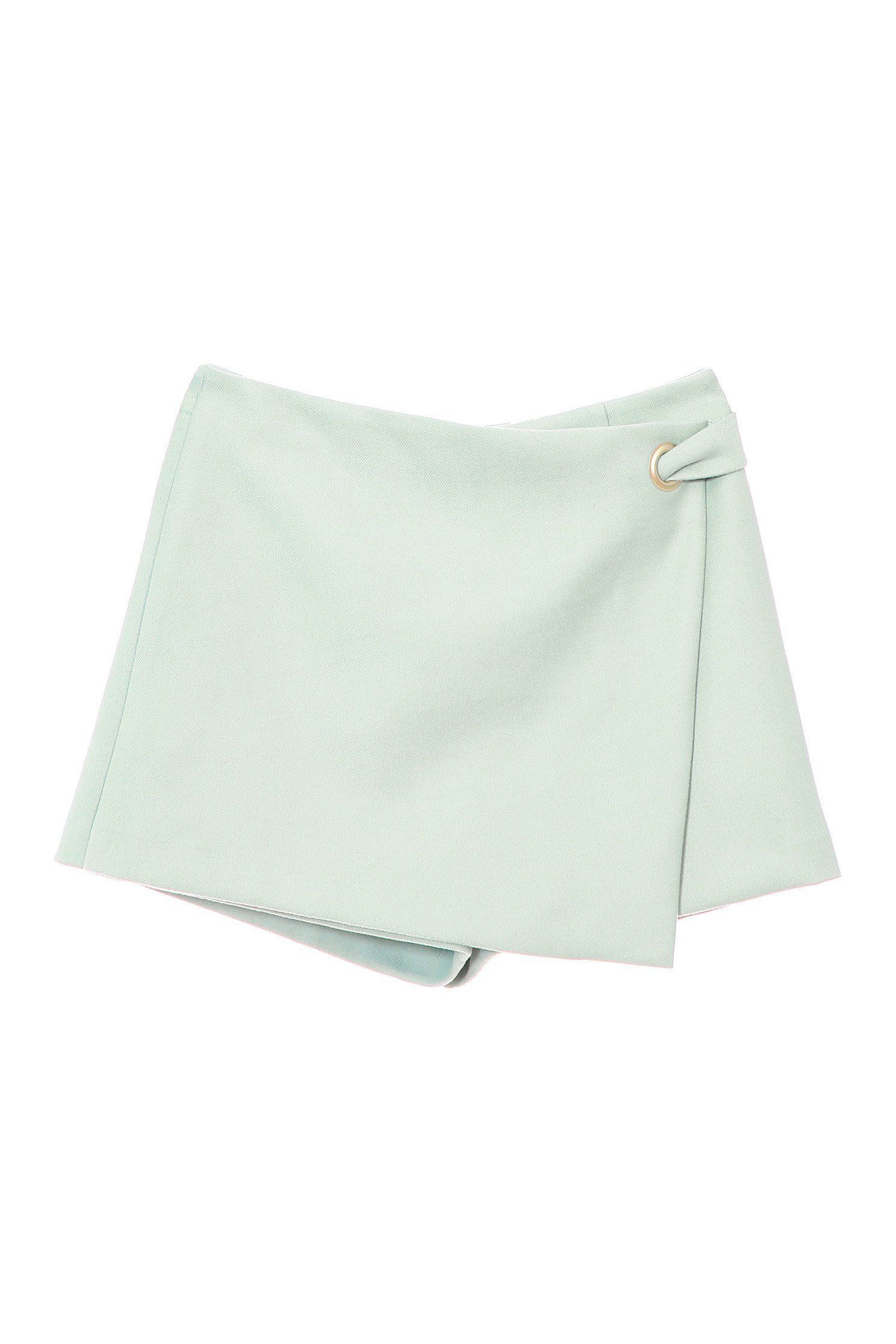 Light Green Overlap SkortsShorts with side loop design,co-ord sets,Shorts,Season (AW) Look,Skorts