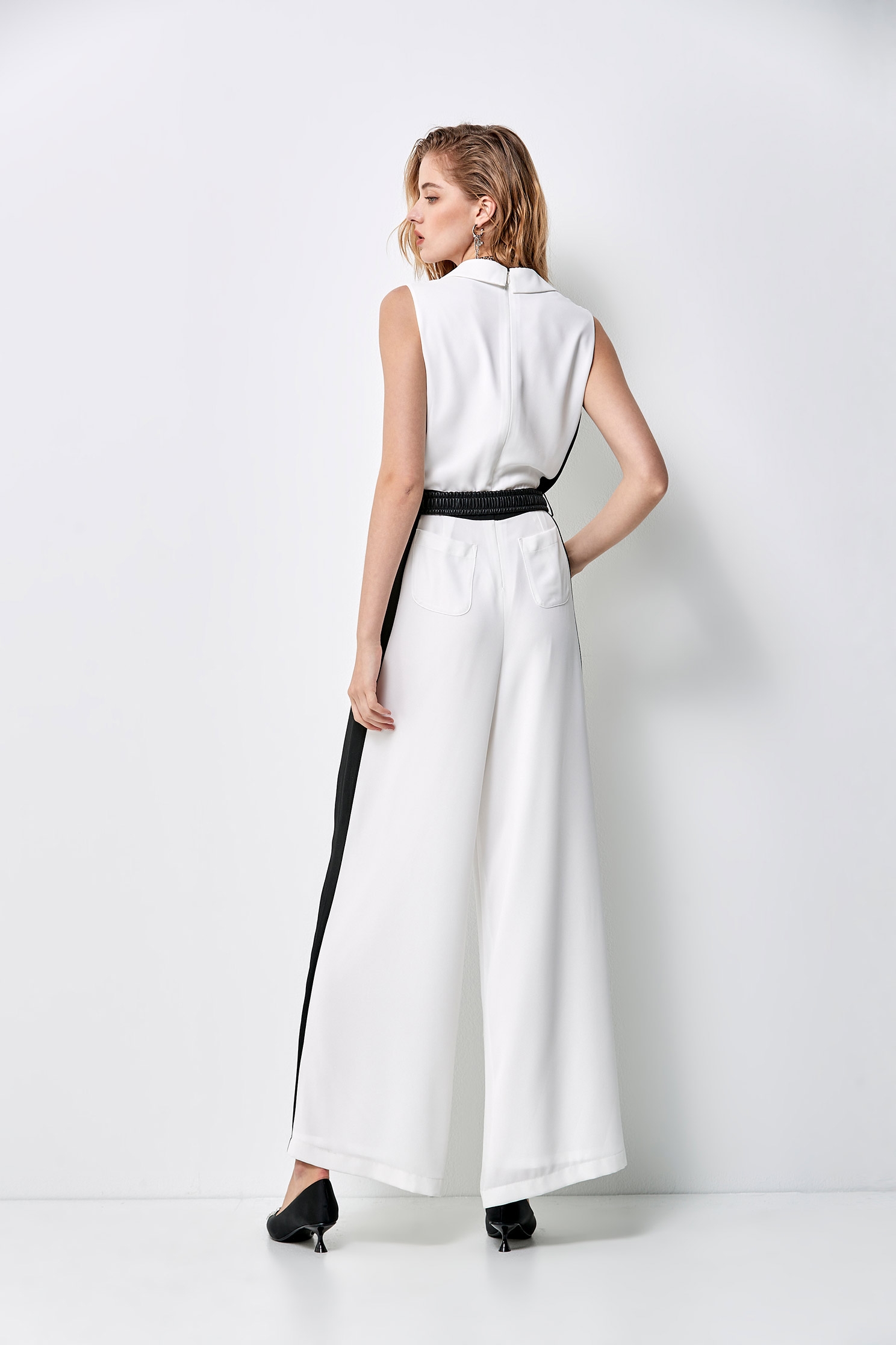 Sleeveless Contrast JumpsuitSleeveless Contrast Jumpsuit,Season (AW) Look,Jumpsuits,Pants