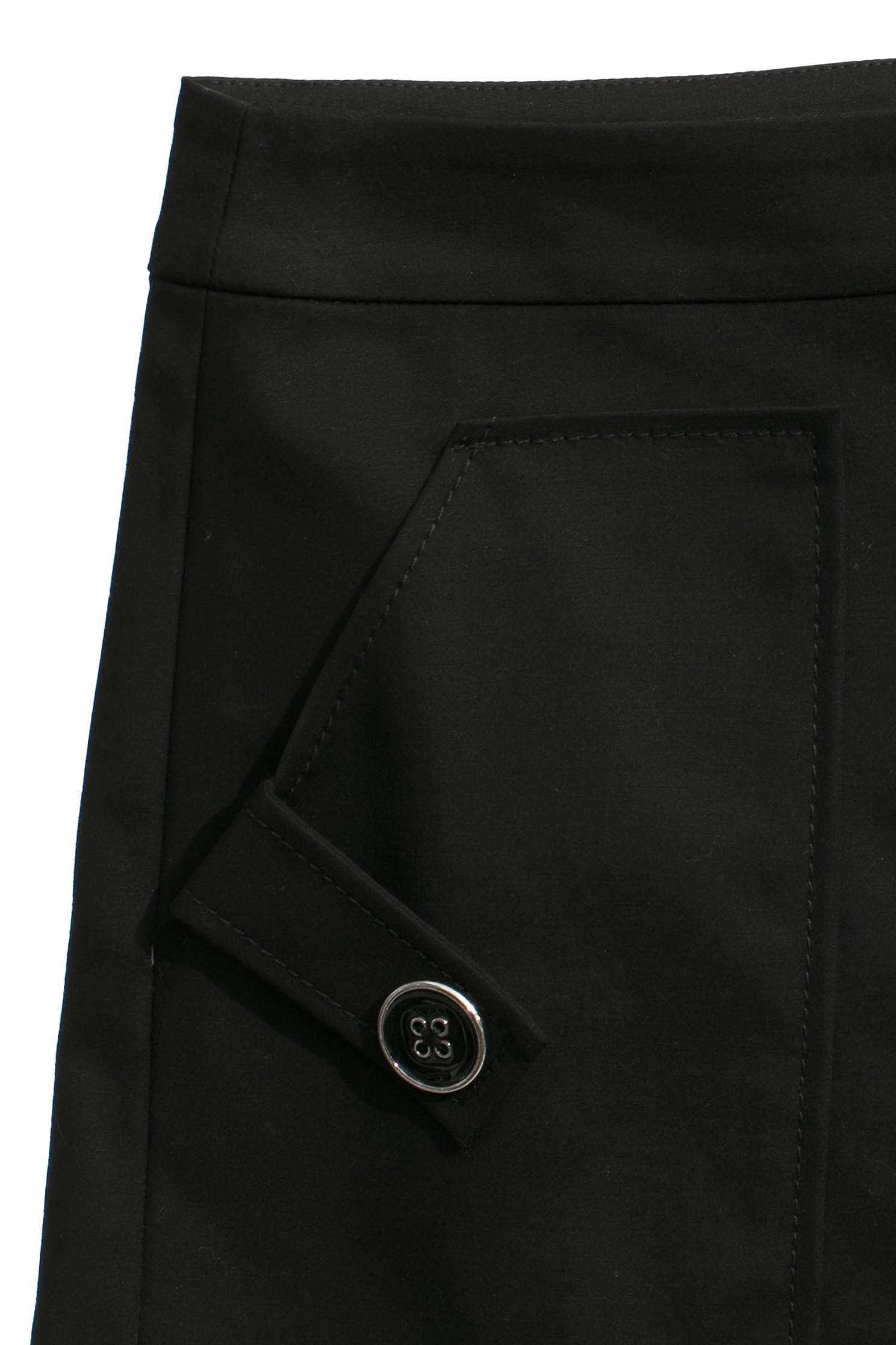 Button Detail Black ShortsButton Detail Black Shorts,Season (SS) Look,Shorts