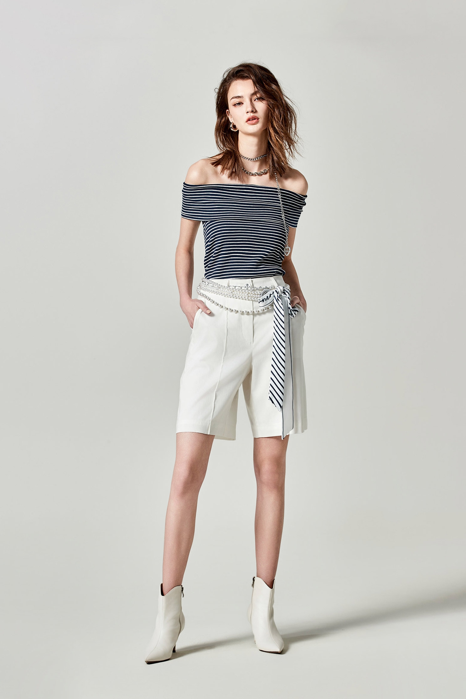 White Linen BermudaWhite Linen Bermuda,bestselling,Season (SS) Look,Shorts,Belts