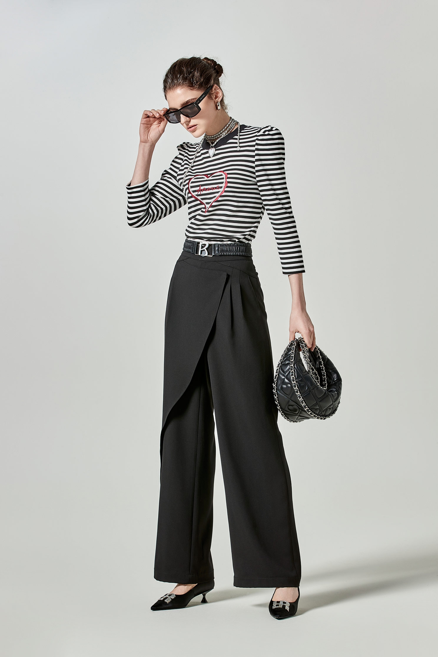 Asymmetric Layer Smart PantsAsymmetric Layer Smart Pants,Culottes,Season (SS) Look,Culottes