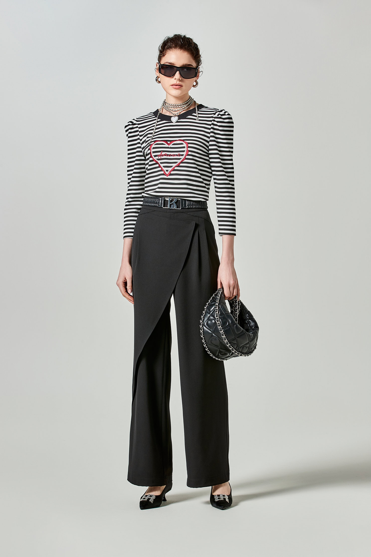 Asymmetric Layer Smart PantsAsymmetric Layer Smart Pants,Culottes,Season (SS) Look,Culottes