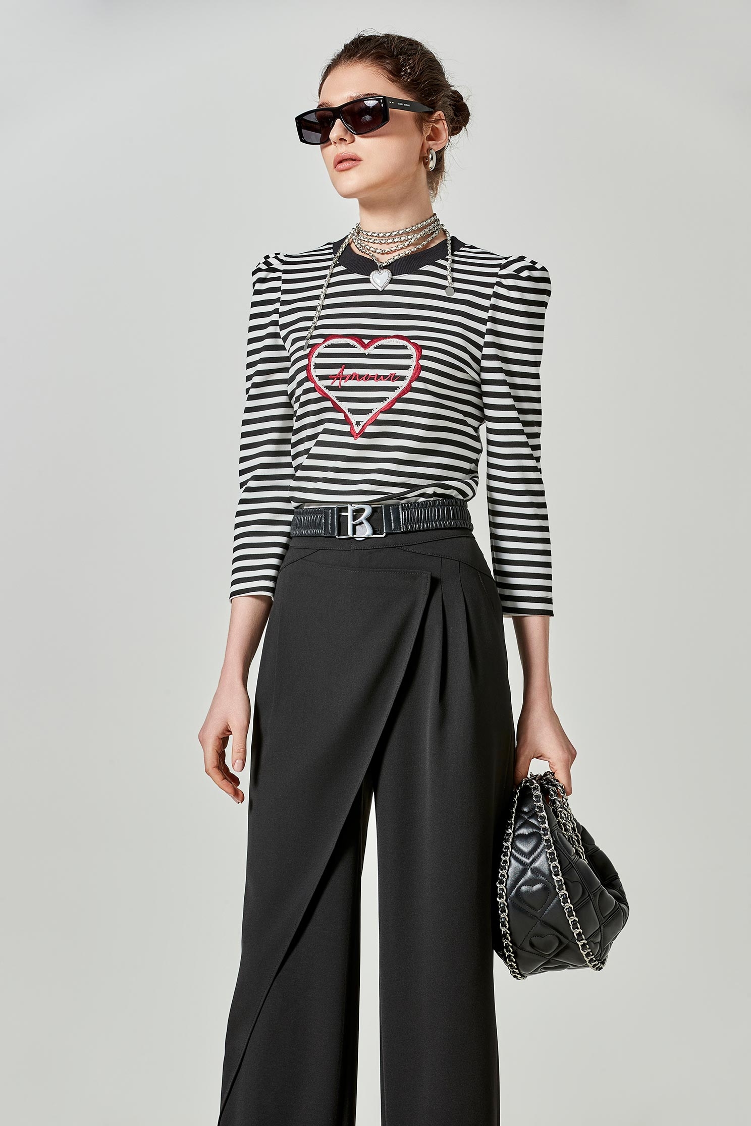 Asymmetric Layer Smart PantsAsymmetric Layer Smart Pants,Culottes,Season (SS) Look,Culottes