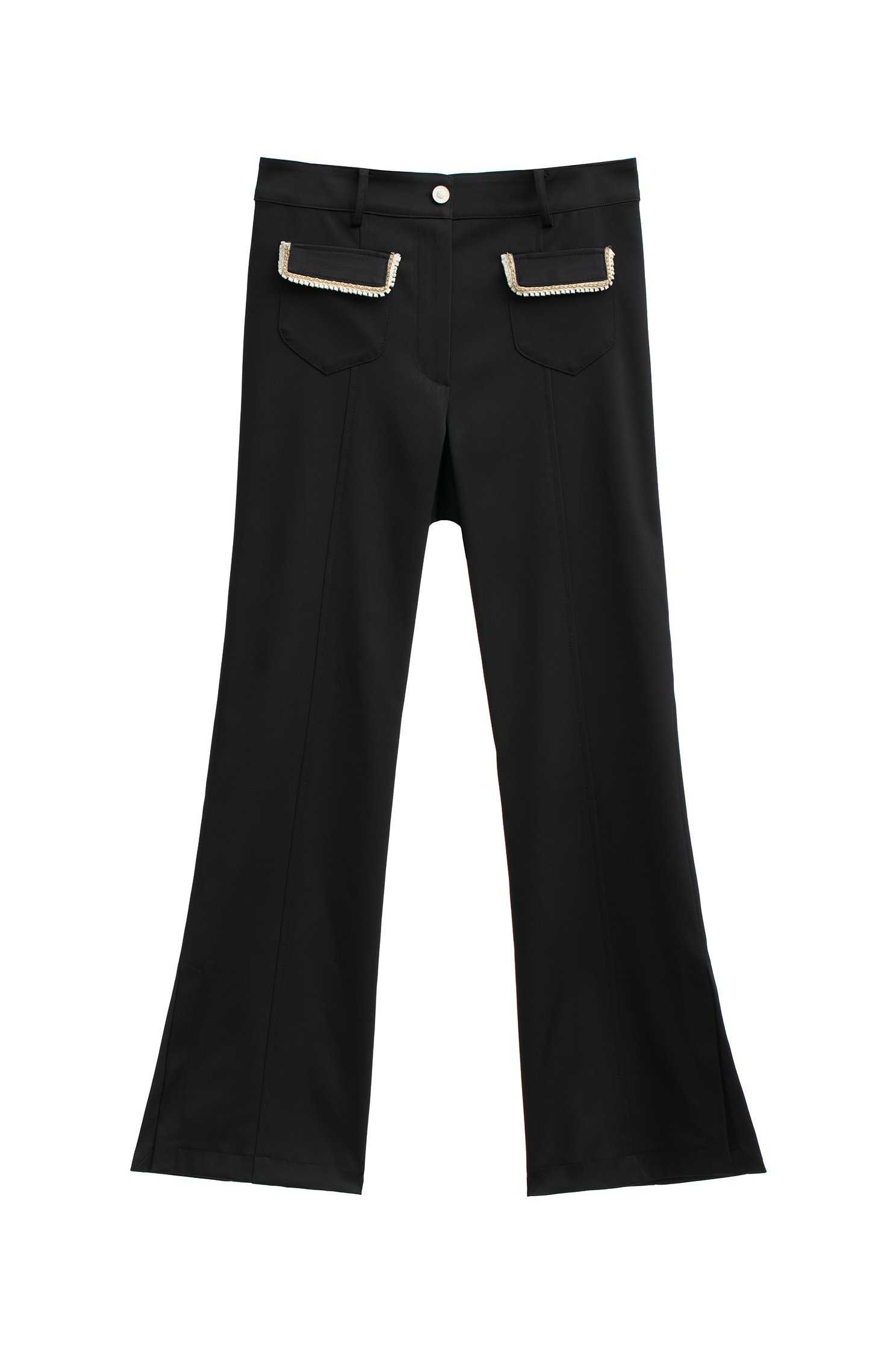 Navy Boot Leg PantsNavy Boot Leg Pants,Bell-bottoms,Season (SS) Look,Bell-bottoms,Tailored pants