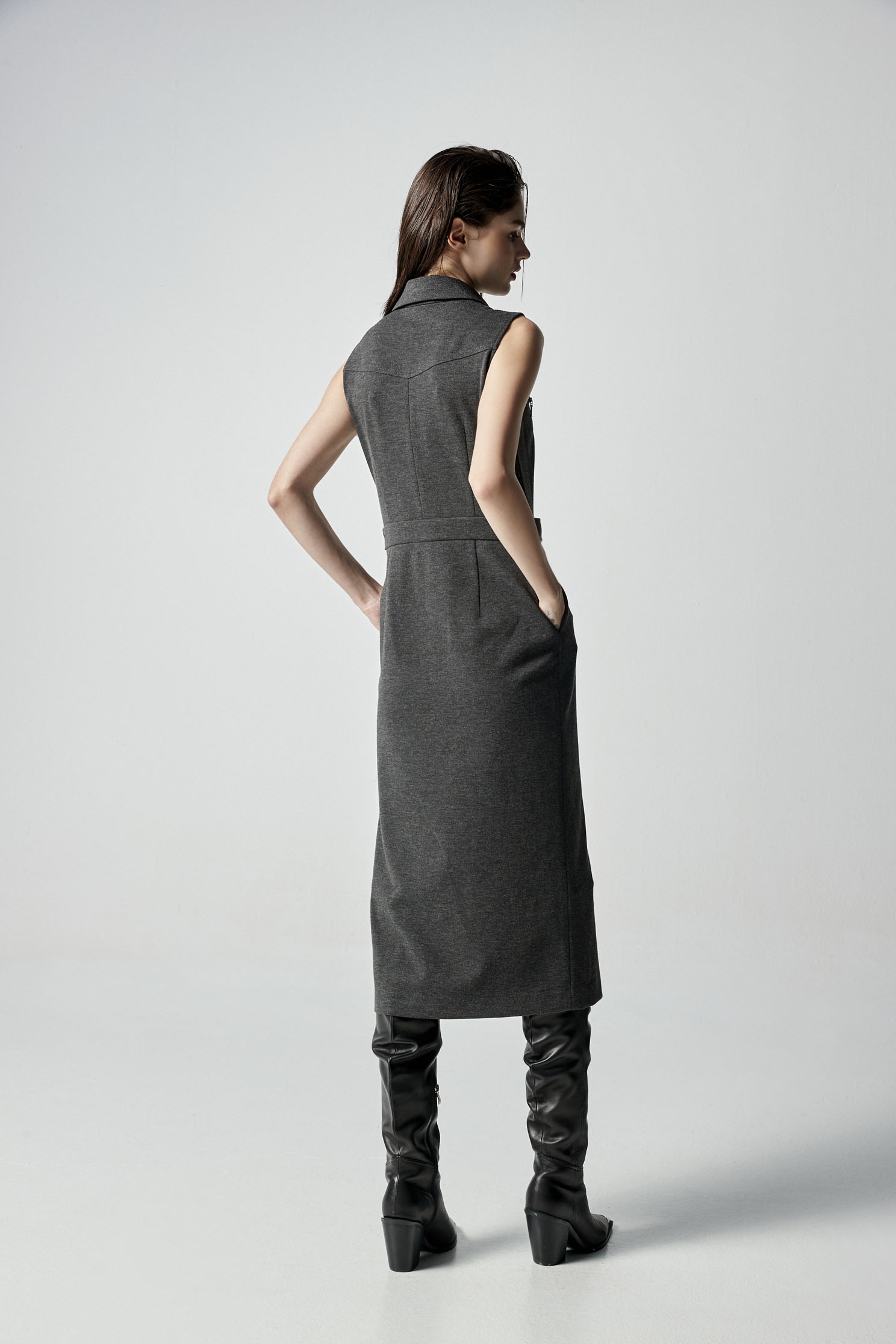 Sleeveless Front Zip DressSleeveless Front Zip Dress,Dresses,Season (AW) Look,Maxi dresses