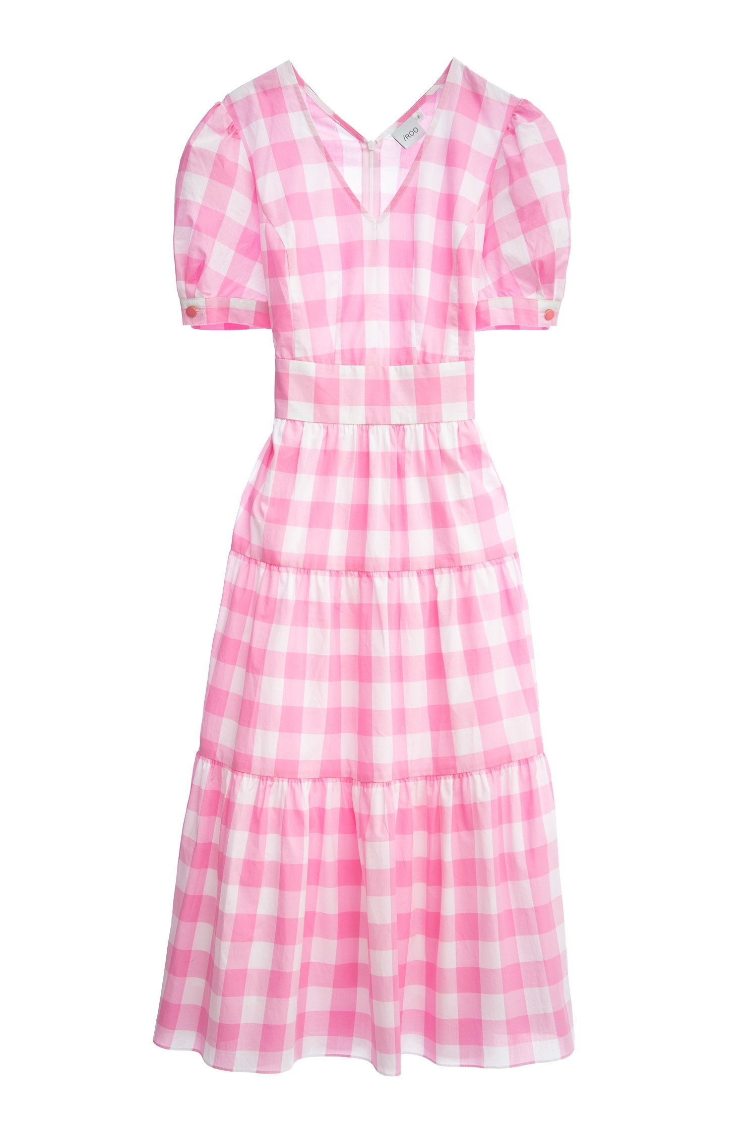 Pink Checkered Maxi DressPink Checkered Maxi Dress,Dresses,Plaid,Season (AW) Look