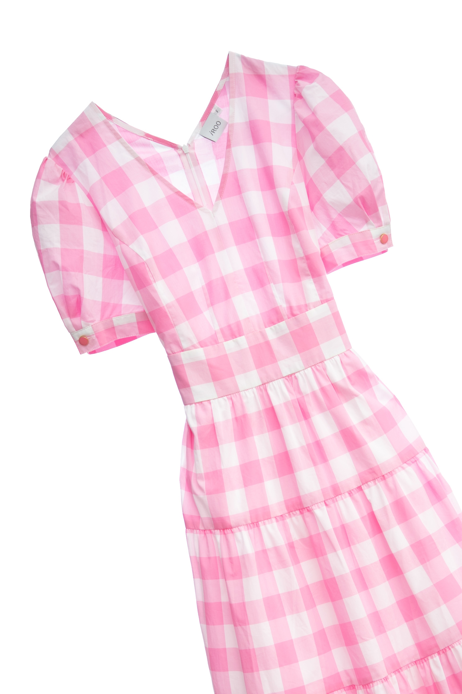 Pink Checkered Maxi DressPink Checkered Maxi Dress,Dresses,Plaid,Season (AW) Look