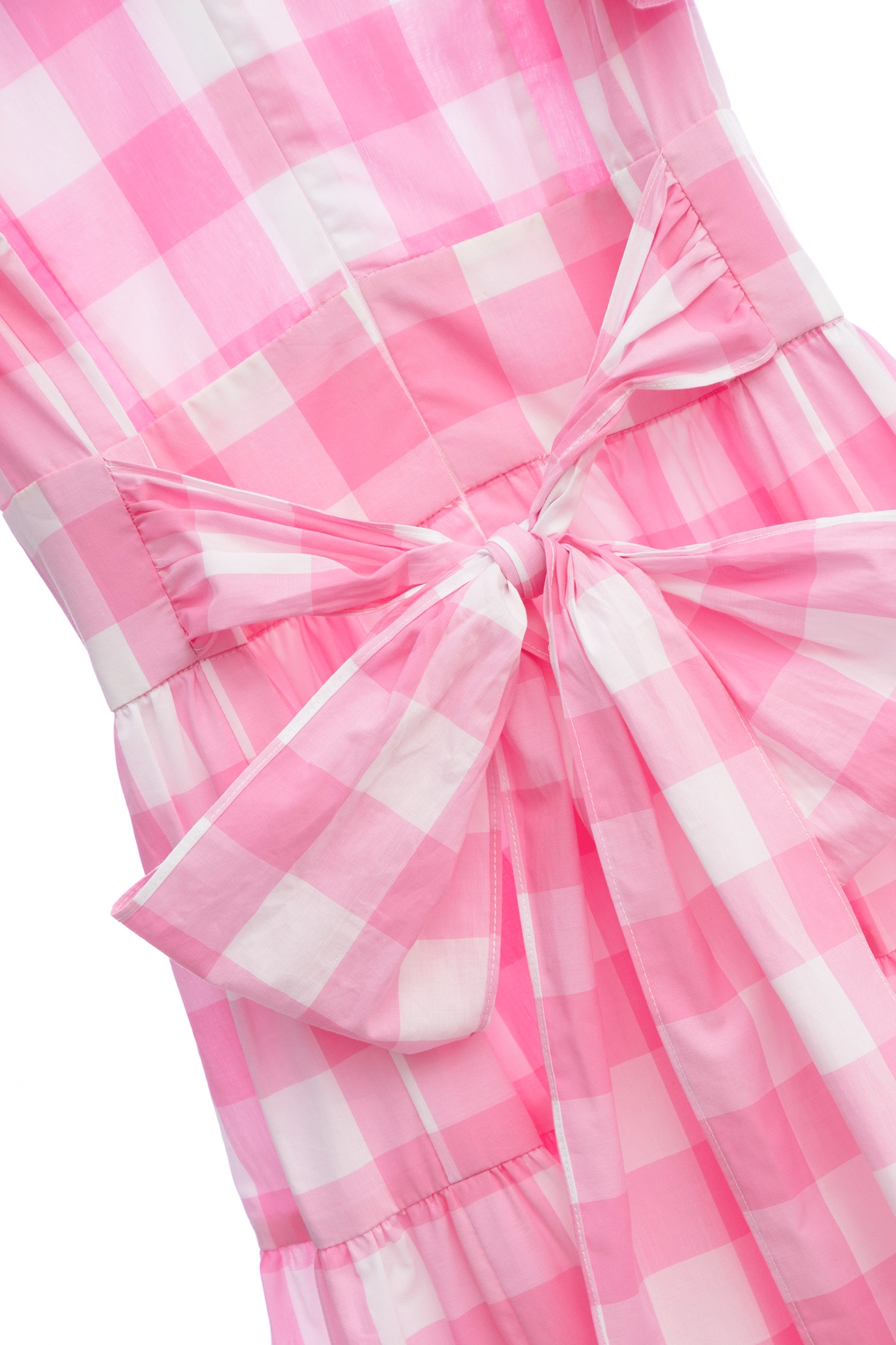 Pink Checkered Maxi DressPink Checkered Maxi Dress,Dresses,Plaid,Season (AW) Look