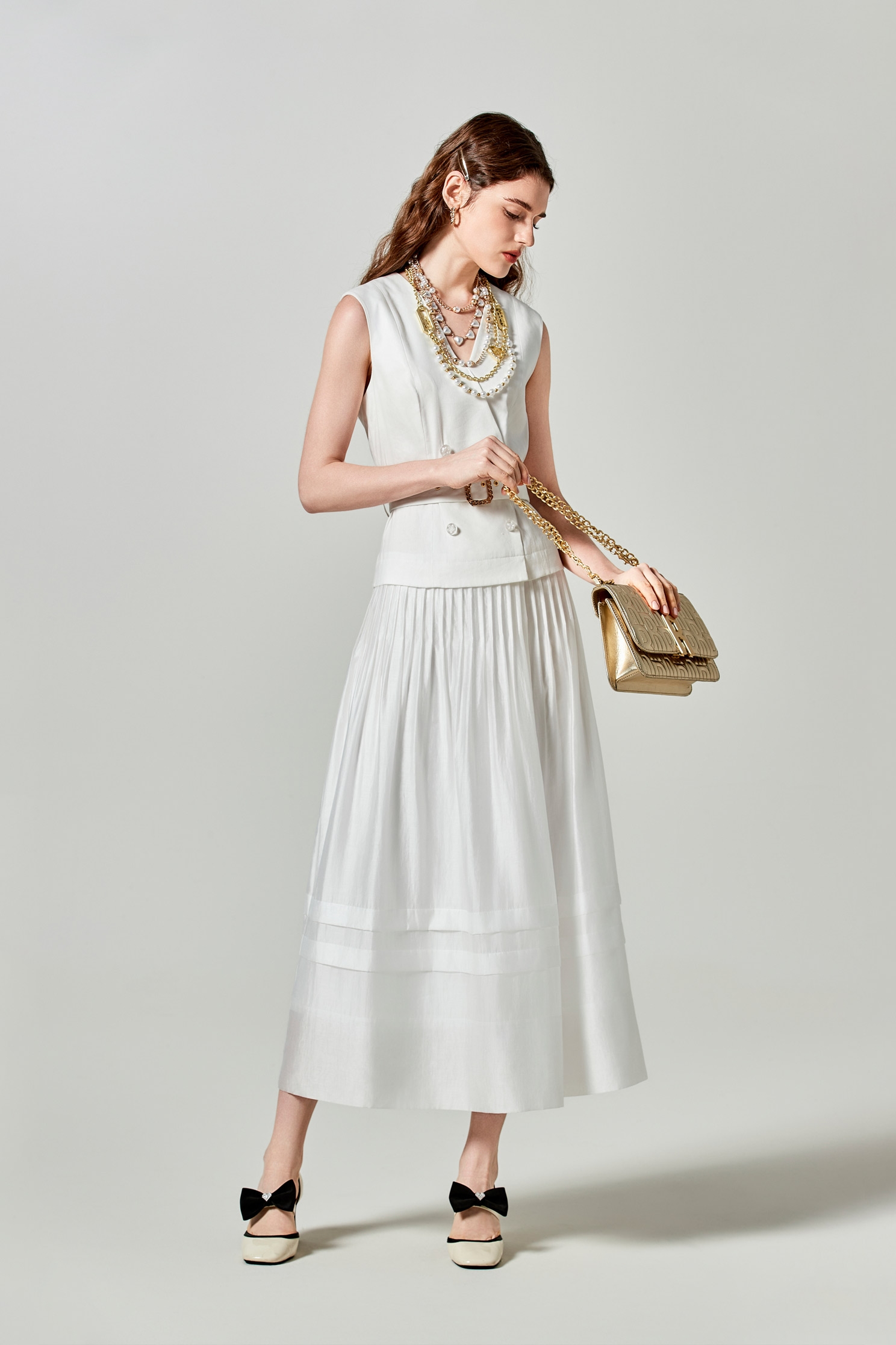 White Linen Vest DressWhite Linen Vest Dress,Dresses,Season (SS) Look,Belts,Maxi dresses