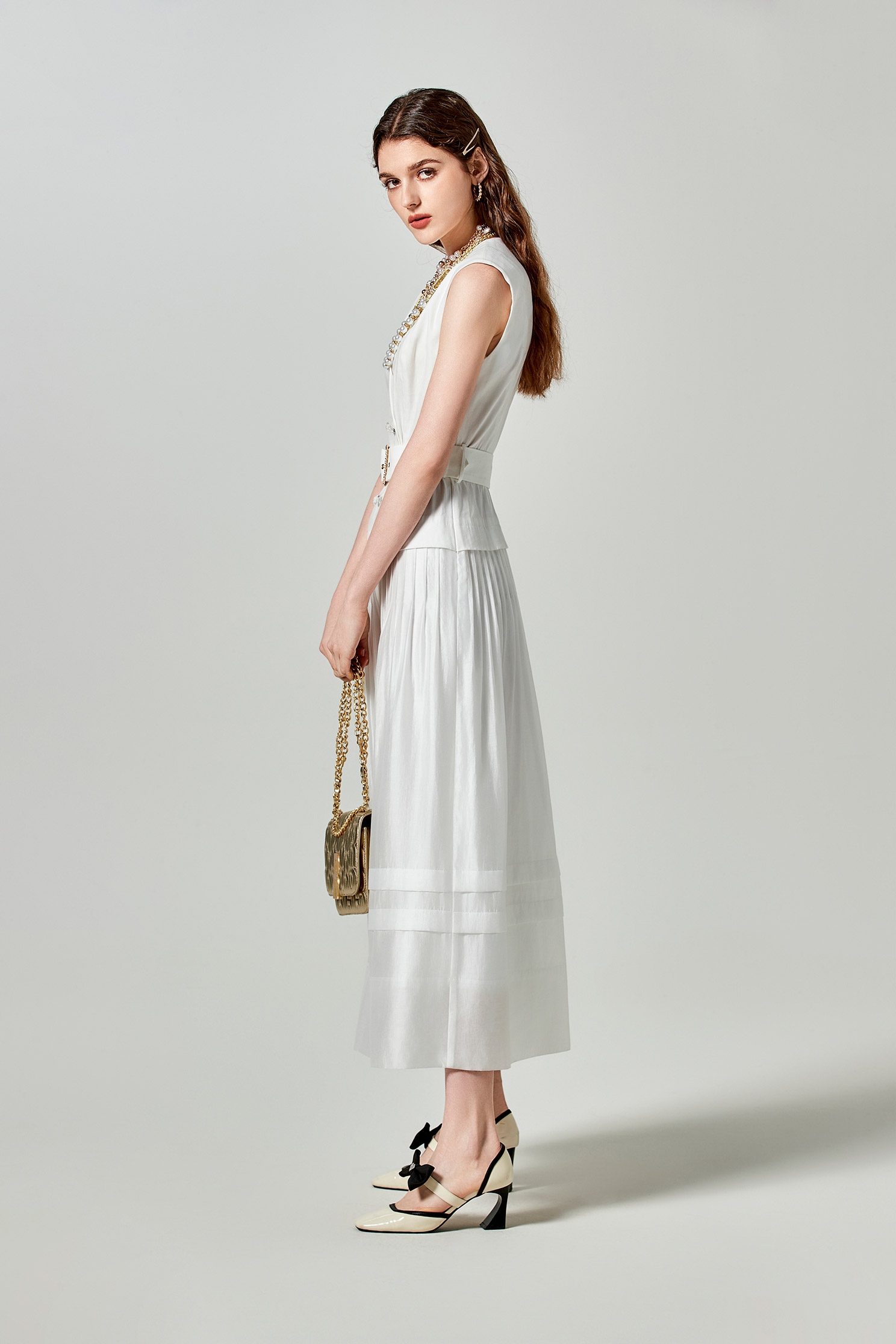 White Linen Vest DressWhite Linen Vest Dress,Dresses,Season (SS) Look,Belts,Maxi dresses