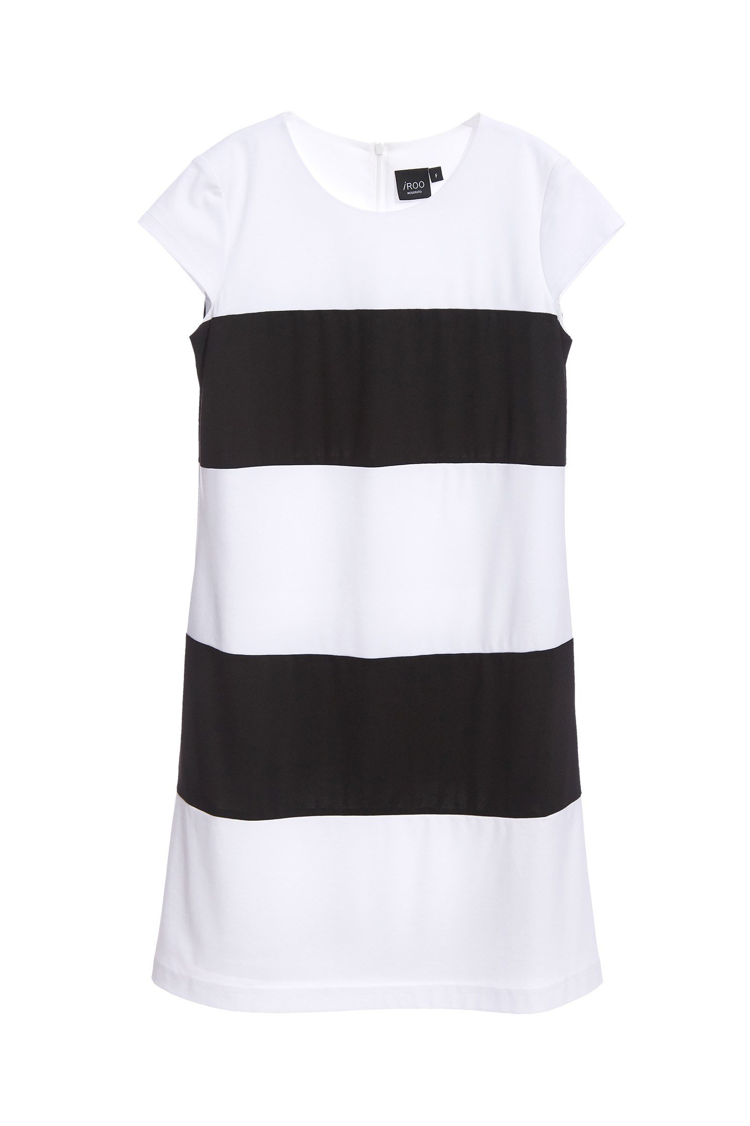 Black White Short Sleeves Shift Dressclassic STRIPED dress,Dresses,Season (SS) Look,Stripe,White dresses