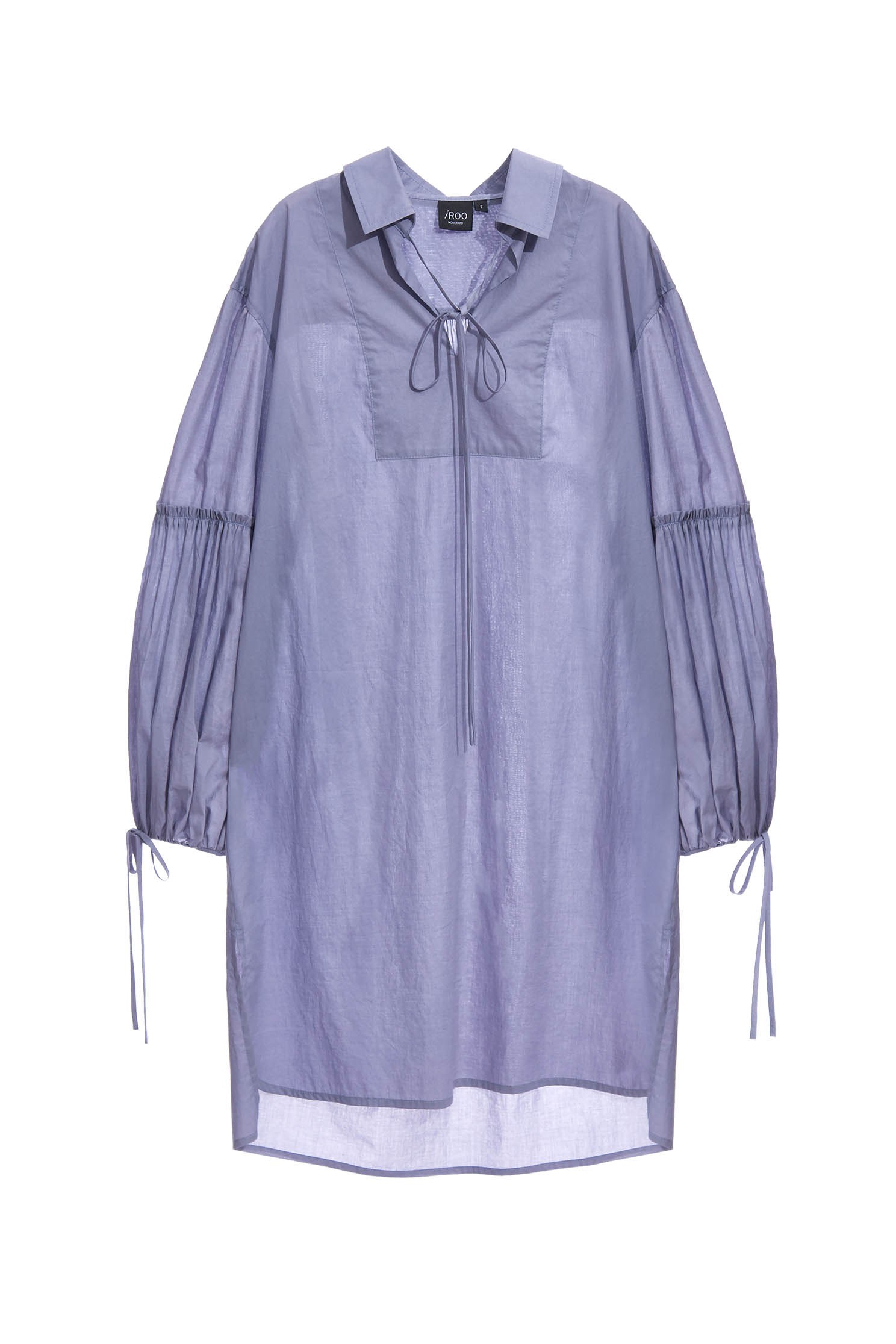 Basic Knee Length Shirt DressCloud purple knot decorated with dresses,Under shirts,Queen,Shirt dresses,Season (SS) Look,Valentine,Thin straps,upperclass