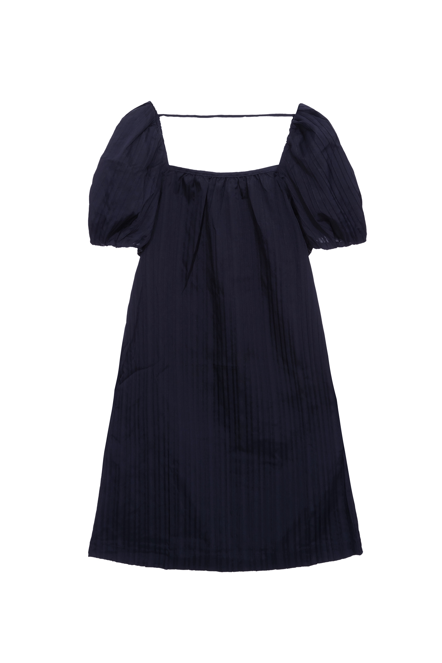 Puff Sleeve Navy Shift DressPuff Sleeve Navy Shift Dress,Dresses,Season (AW) Look