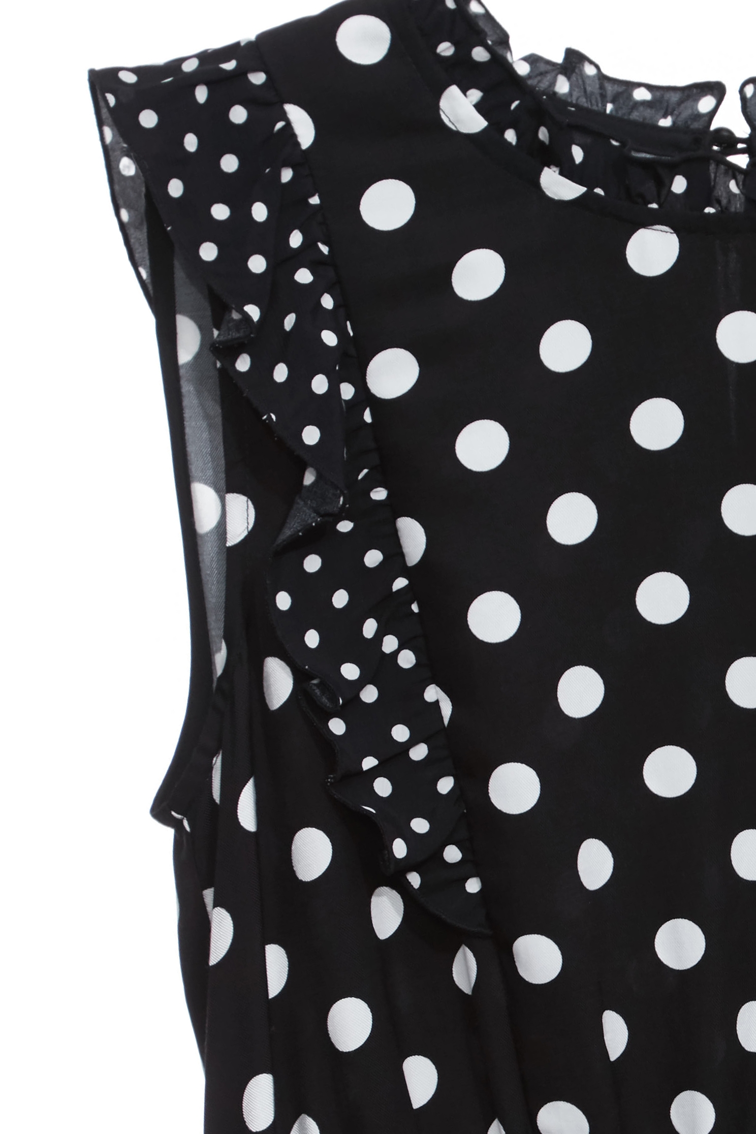 Polka Dot Sleeveless DressPolka Dot Sleeveless Dress,Dresses,Office Looks,Season (SS) Look,sleeveless tops