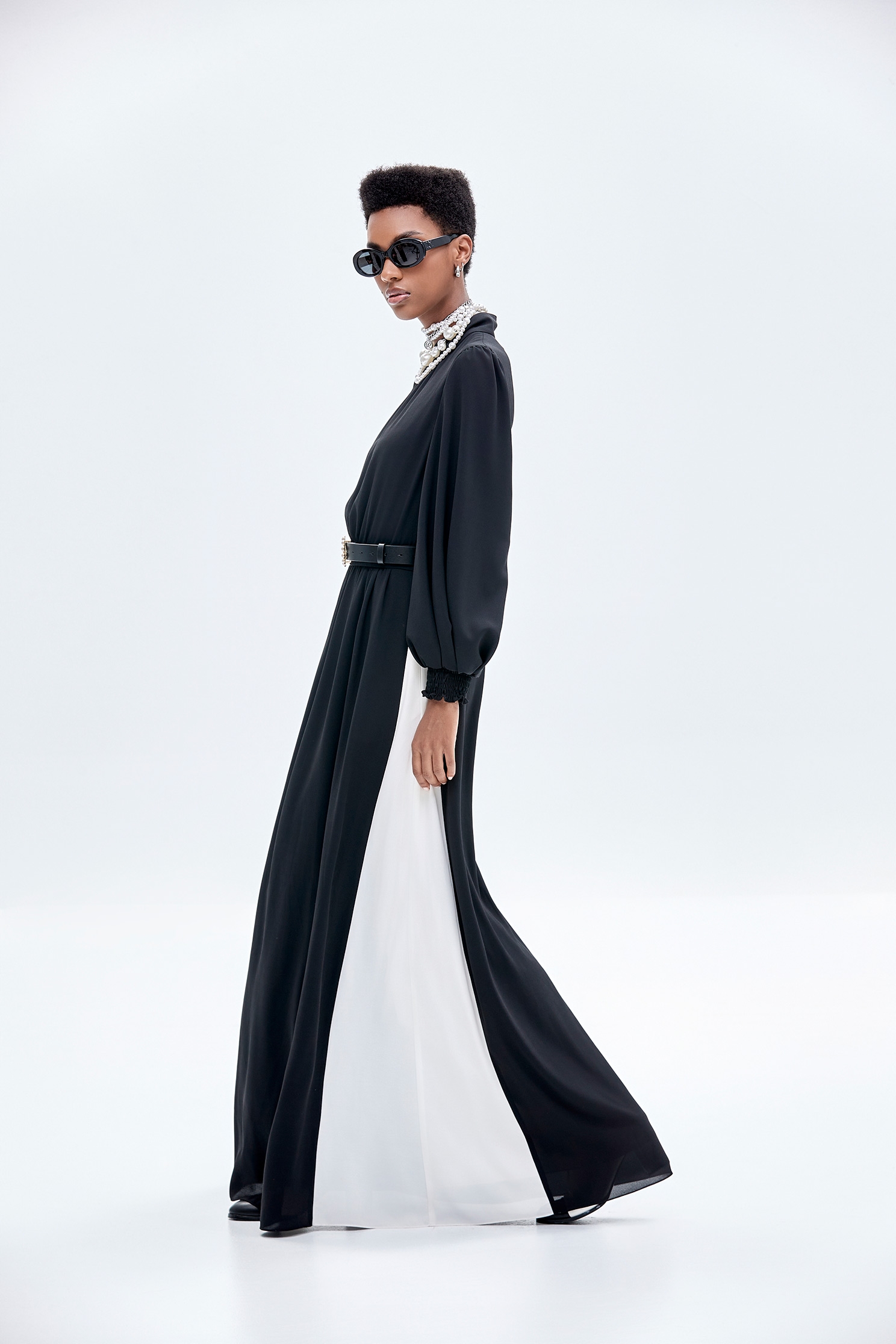 Long Sleeve Contrast Maxi DressLong Sleeve Contrast Maxi Dress,Dresses,cocktaildresses,Evening dresses,Season (AW) Look,Maxi dresses