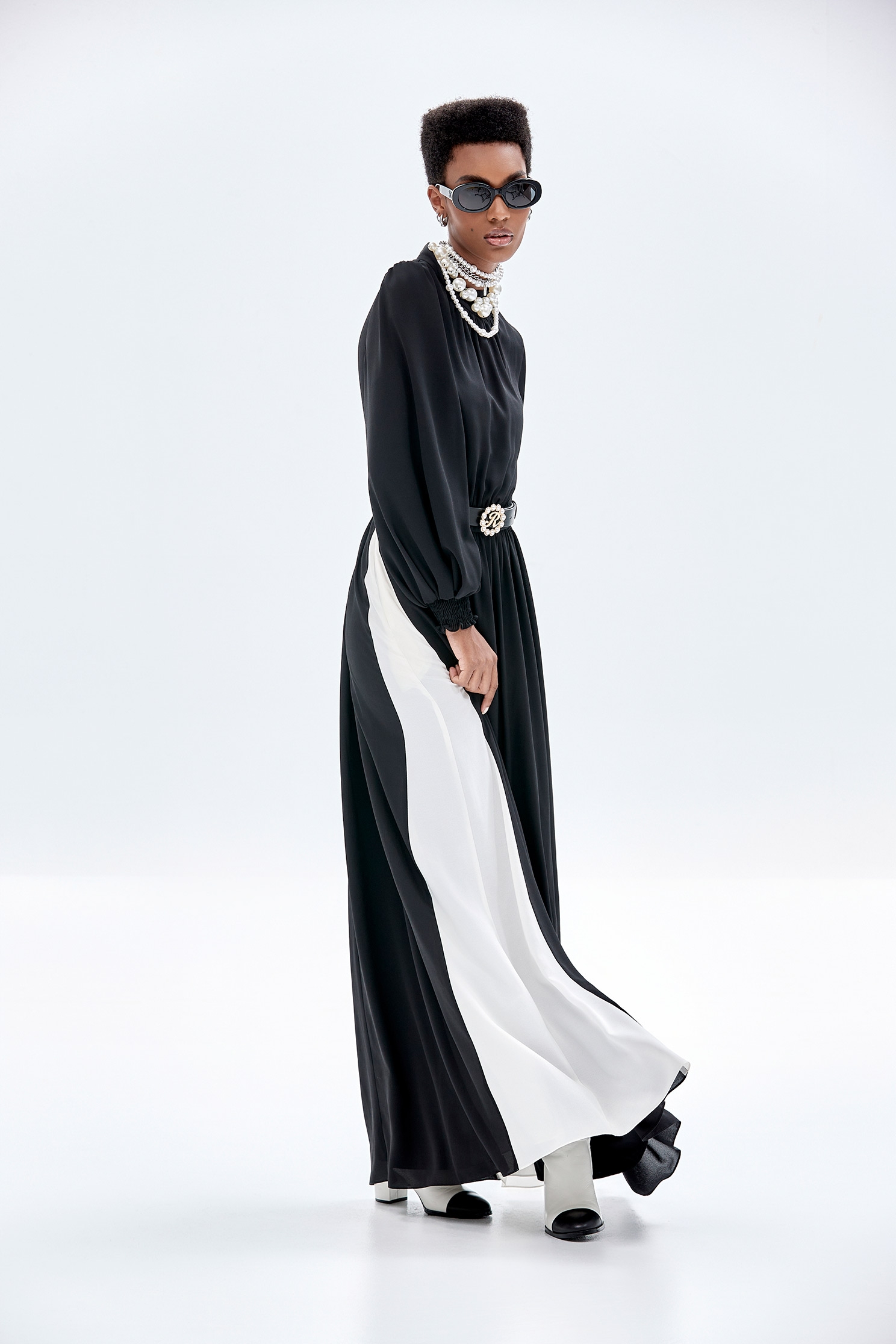 Long Sleeve Contrast Maxi DressLong Sleeve Contrast Maxi Dress,Dresses,cocktaildresses,Evening dresses,Season (AW) Look,Maxi dresses