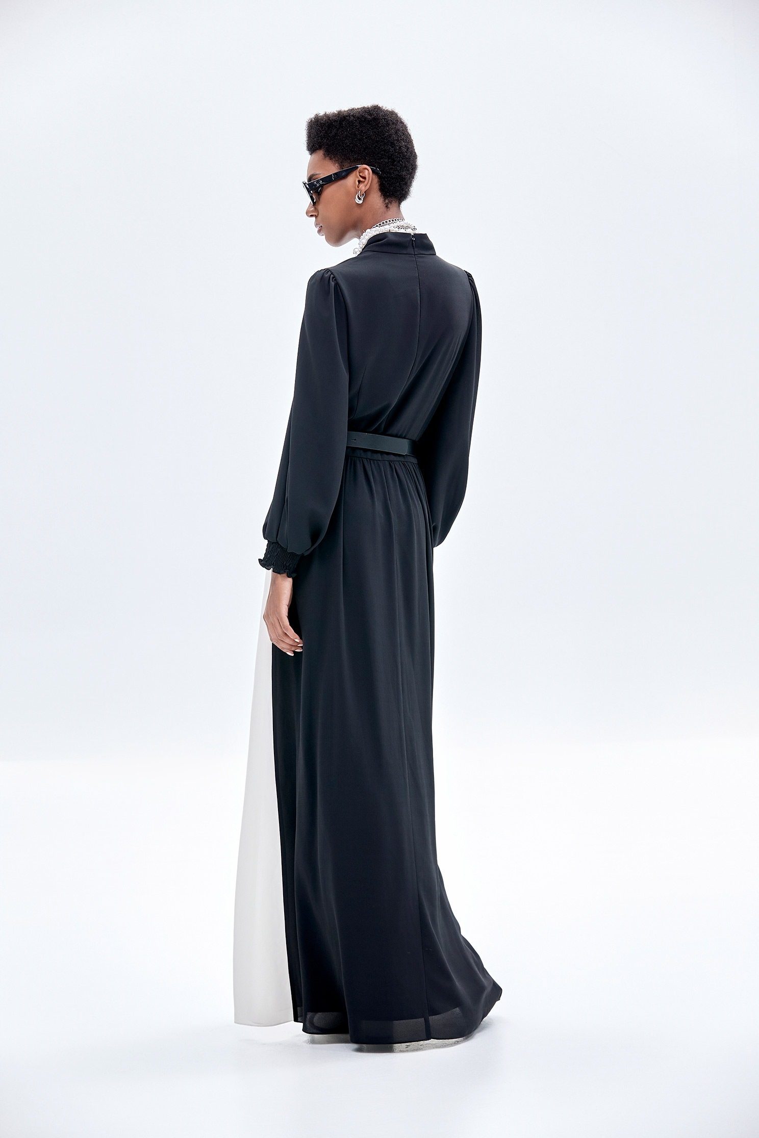 Long Sleeve Contrast Maxi DressLong Sleeve Contrast Maxi Dress,Dresses,cocktaildresses,Evening dresses,Season (AW) Look,Maxi dresses