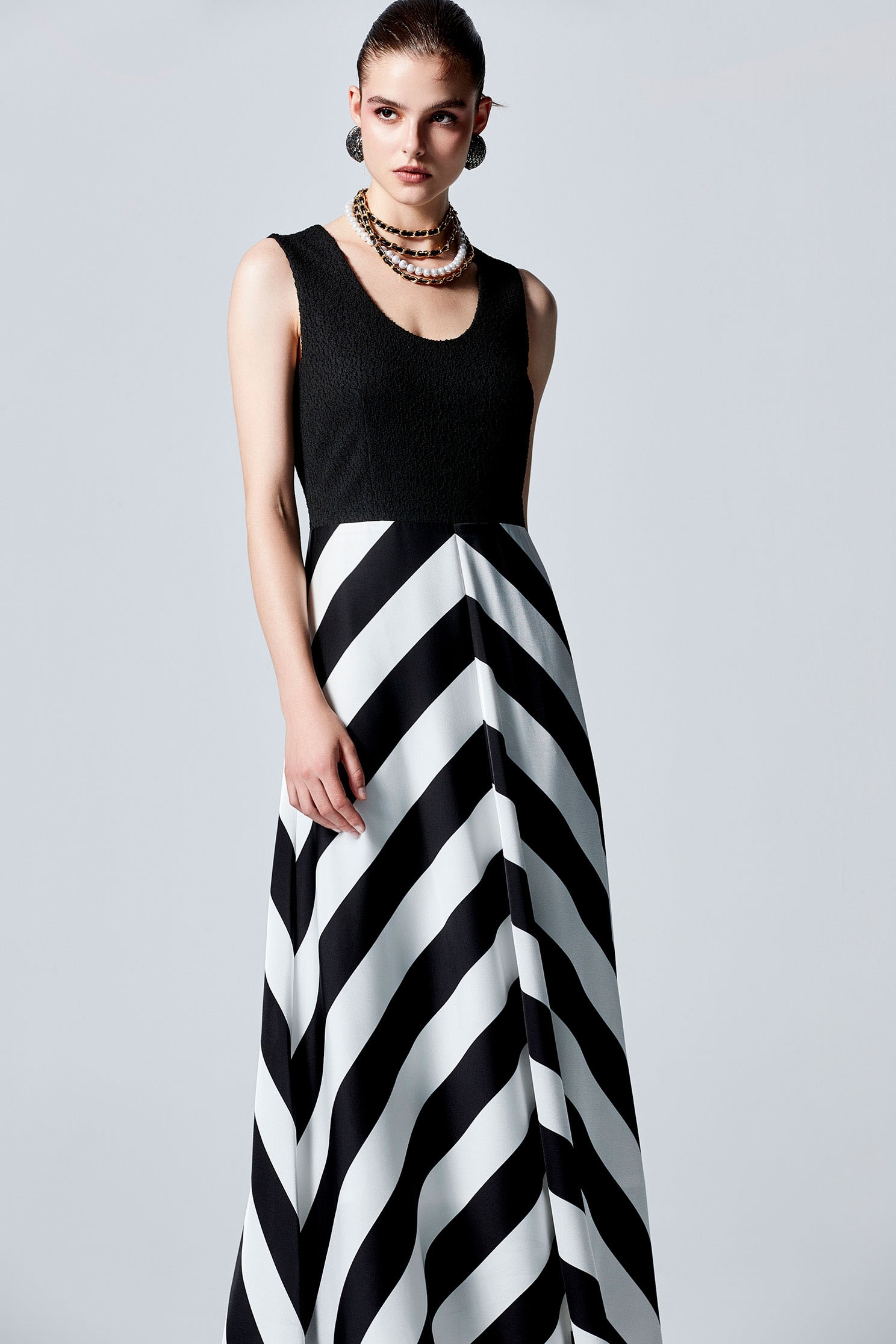 Sleeveless Stripe Print Maxi DressSleeveless Stripe Print Maxi Dress,Dresses,Season (SS) Look,Stripe,Maxi dresses