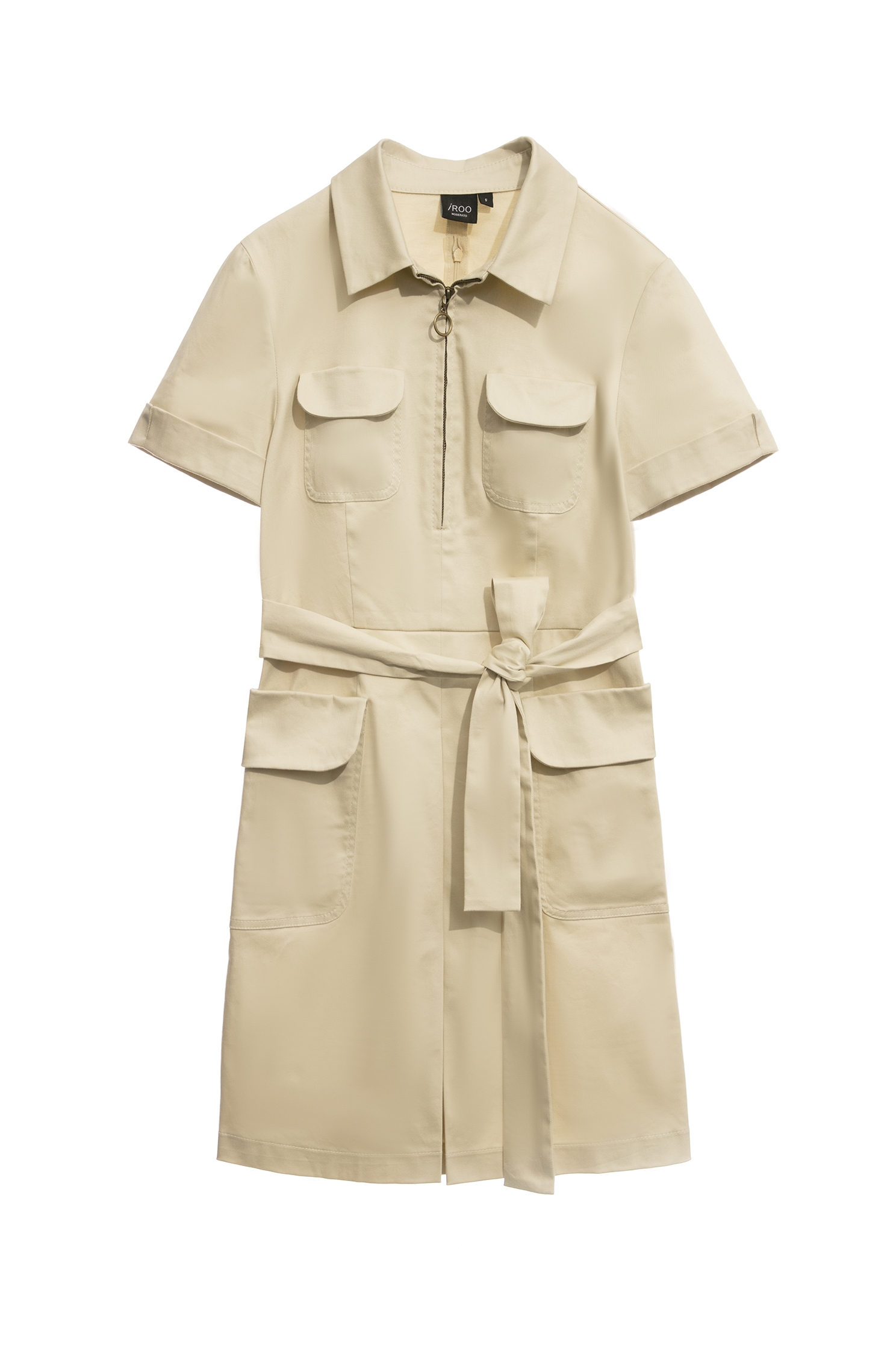 Short Sleeve Belted Safari DressShort Sleeve Belted Safari Dress,Dresses,Denim,Season (AW) Look