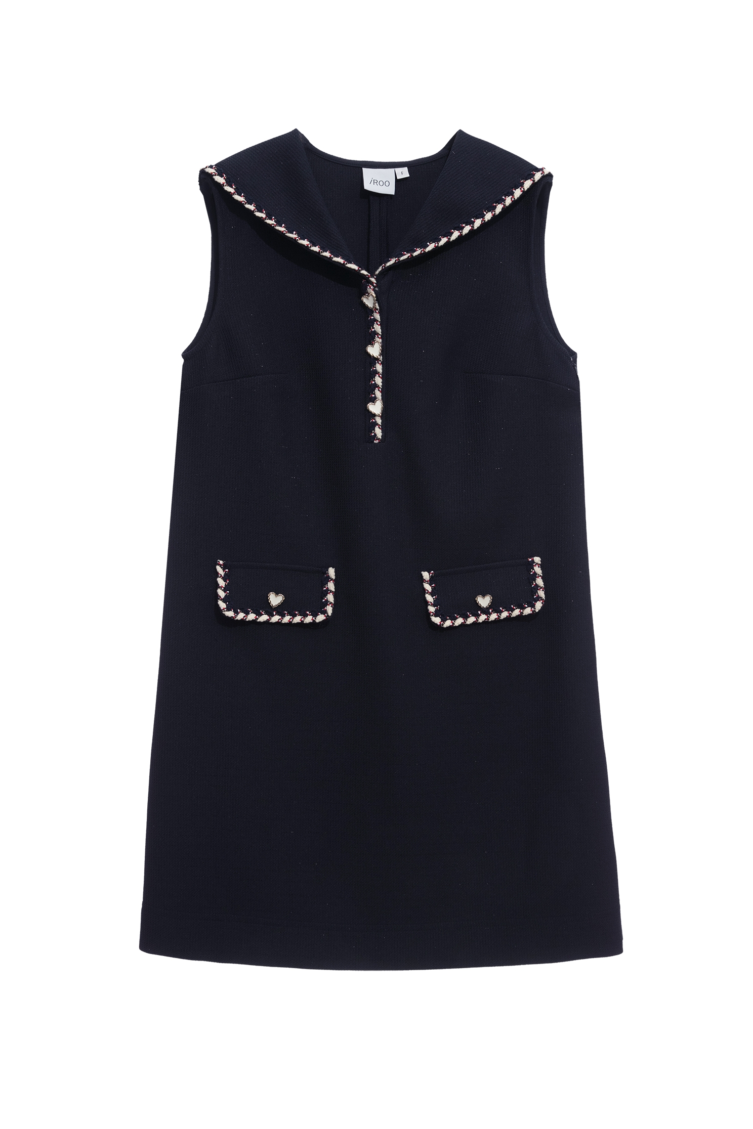 Sleeveless Navy Dress With Contrast Trim DetailSleeveless Navy Dress With Contrast Trim Detail,Dresses,Season (AW) Look