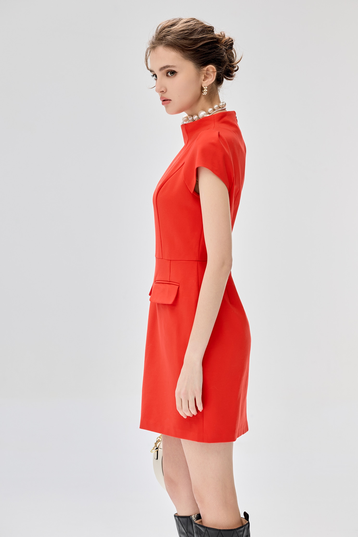 Chilli Red Fitted DressChilli Red Fitted Dress,Dresses,Season (AW) Look