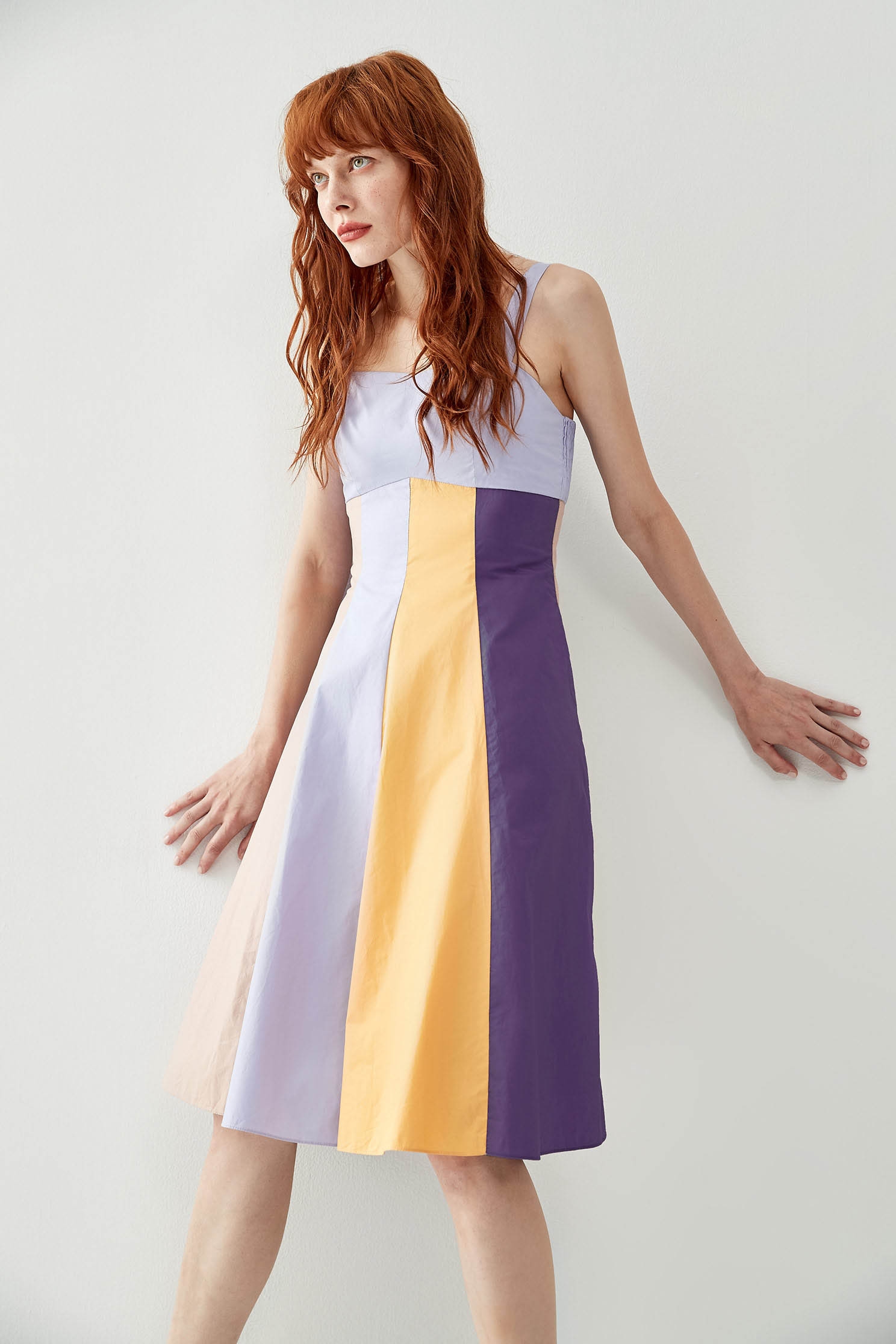 Colour Block Short DressLupine purple short dress,Dresses,Season (SS) Look