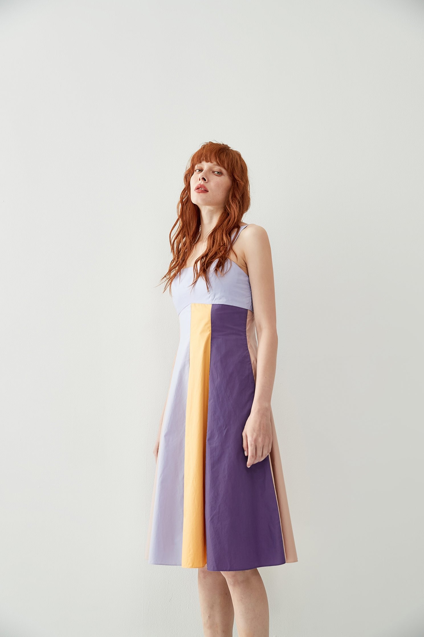 Colour Block Short DressLupine purple short dress,Dresses,Season (SS) Look