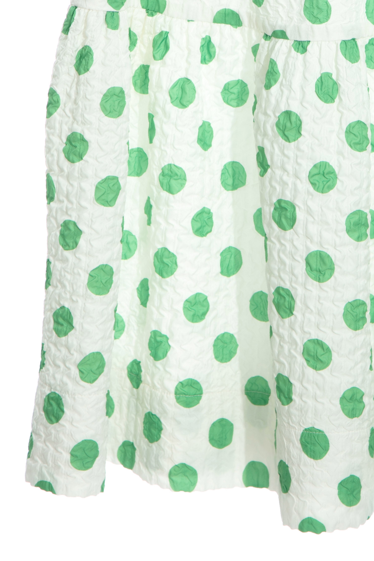 Green Dotted Ruffle DressDress with polka dot,Dresses,Season (SS) Look