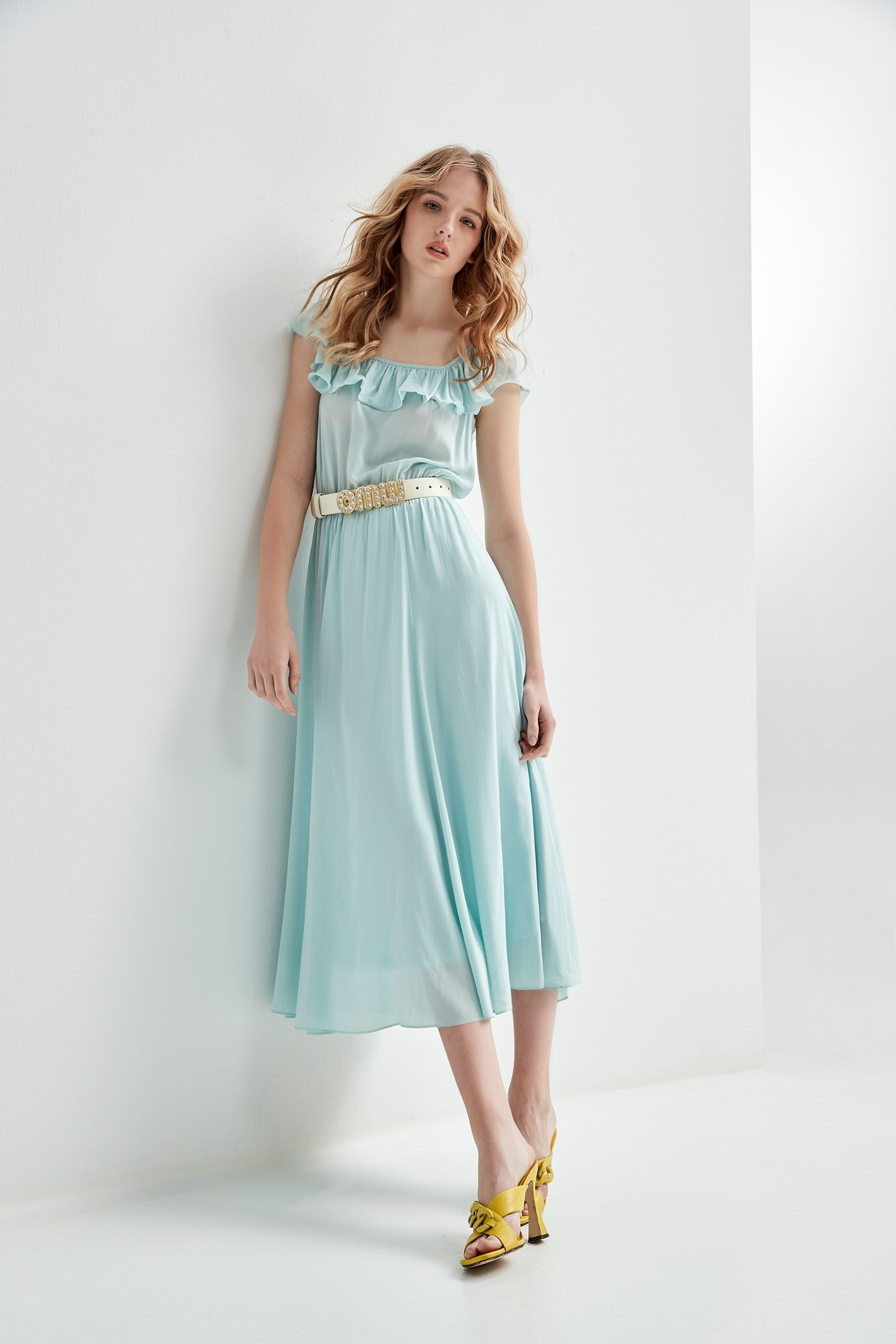 Sky Blue Ruffle DressSky Blue Ruffle Dress,Dresses,Season (SS) Look,Maxi dresses