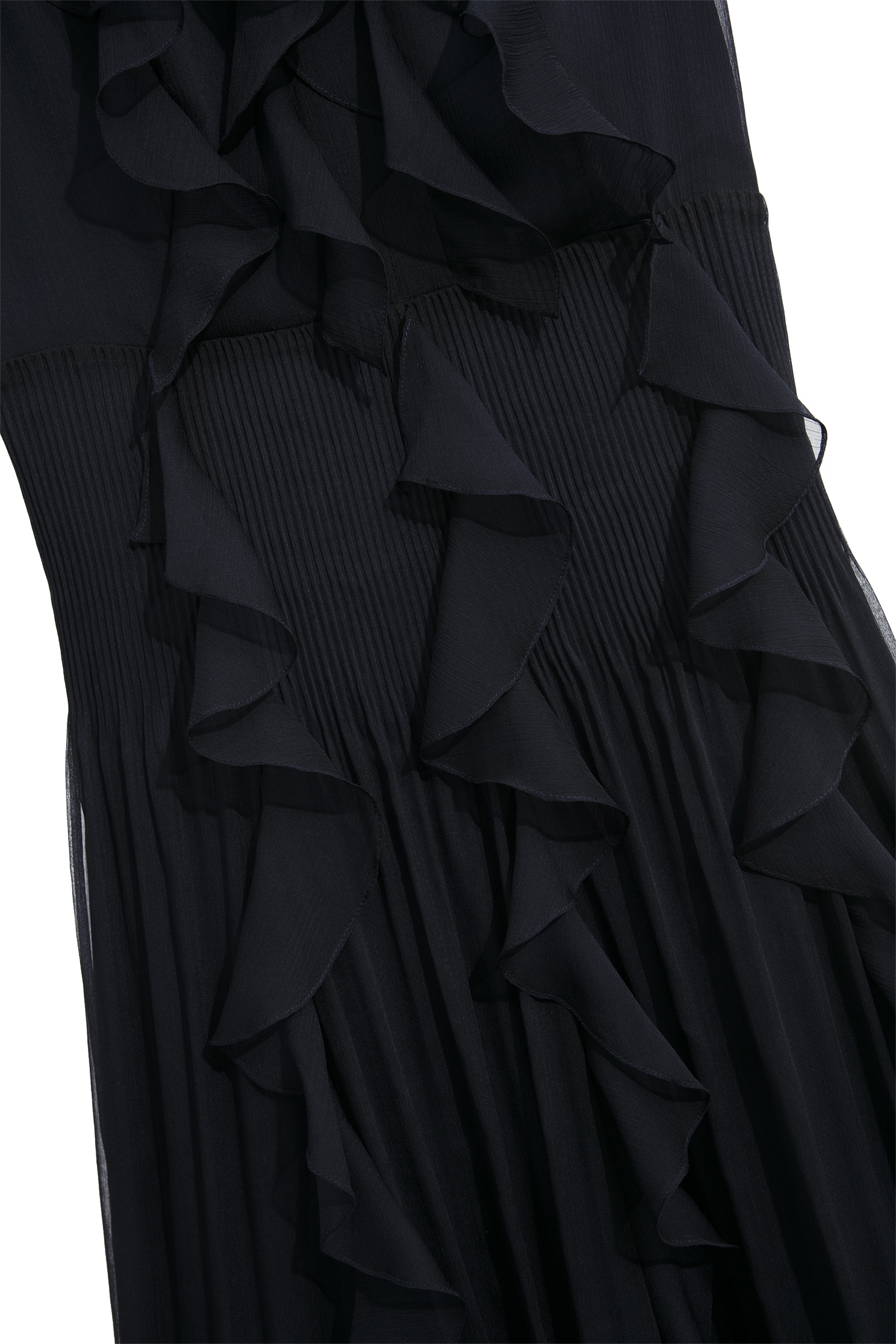 Navy Ruffle Detail Chiffon DressNavy Ruffle Detail Chiffon Dress,Dresses,cocktaildresses,Season (SS) Look,Stripe,Evening dresses,Chiffon