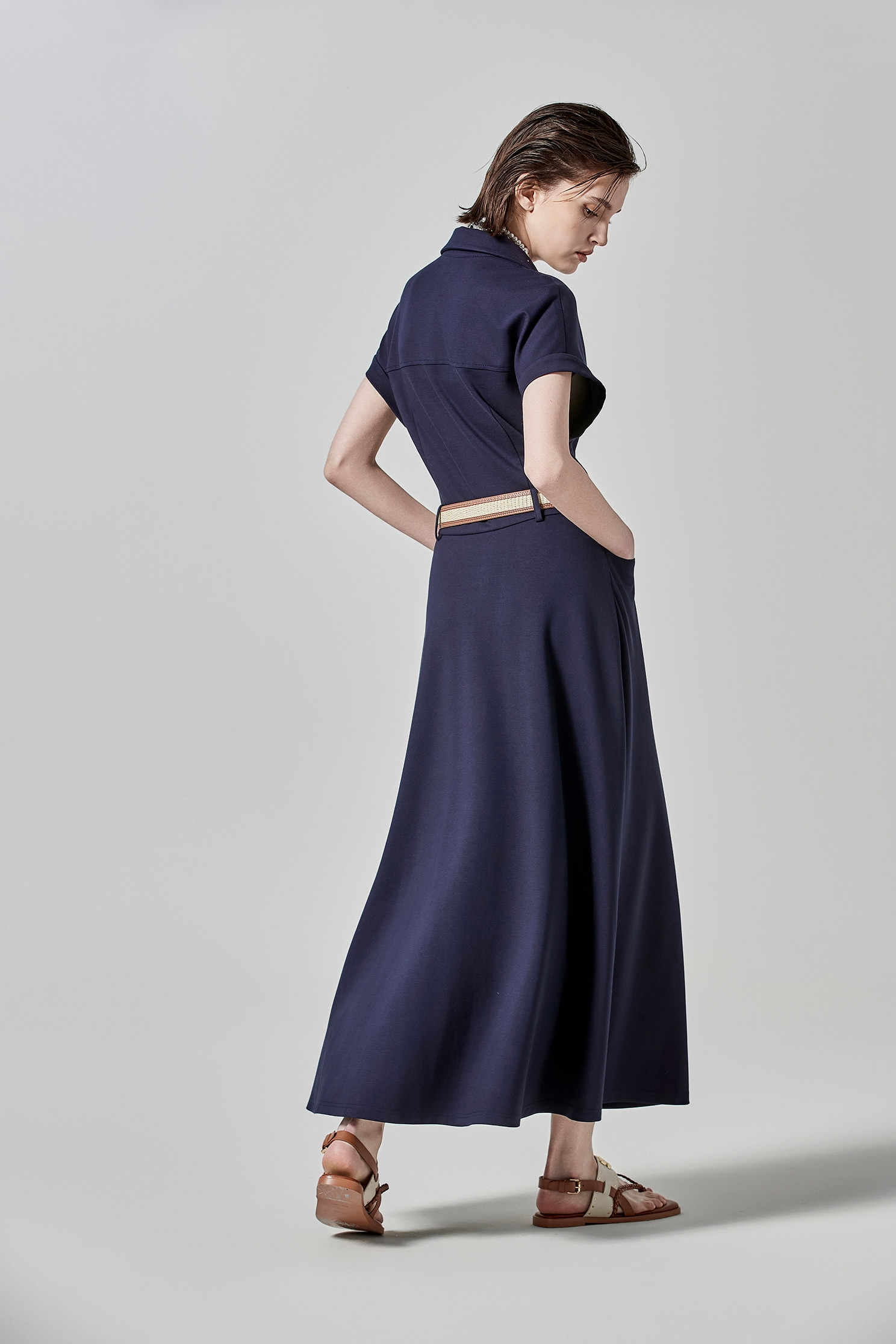 Short Sleeve Navy Shirt DressShort Sleeve Navy Shirt Dress,Dresses,Season (SS) Look,Blouses