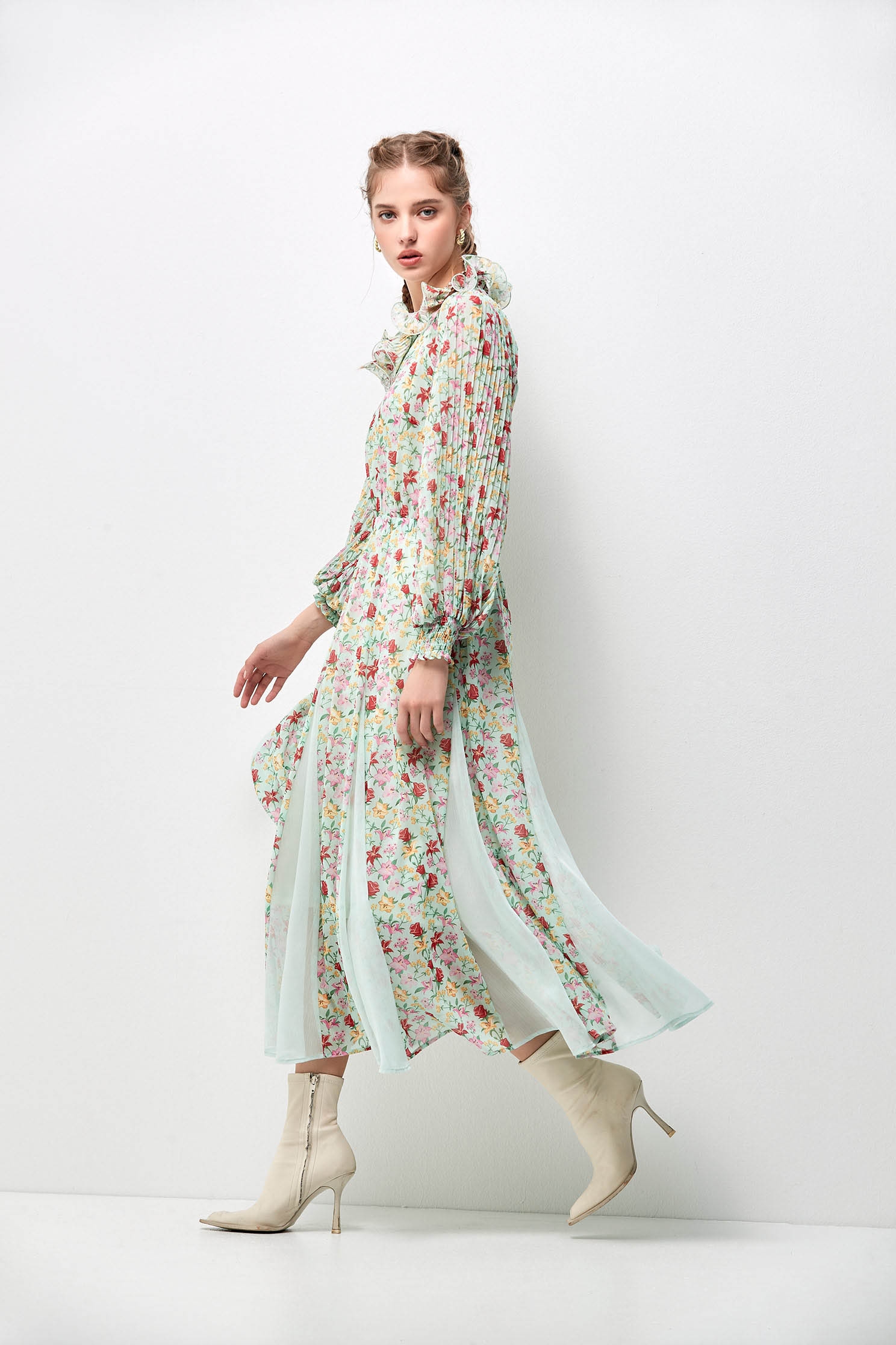 Bold Floral Print Chiffon Maxi DressBold Floral Print Chiffon Maxi Dress,Dresses,Season (AW) Look,Chiffon