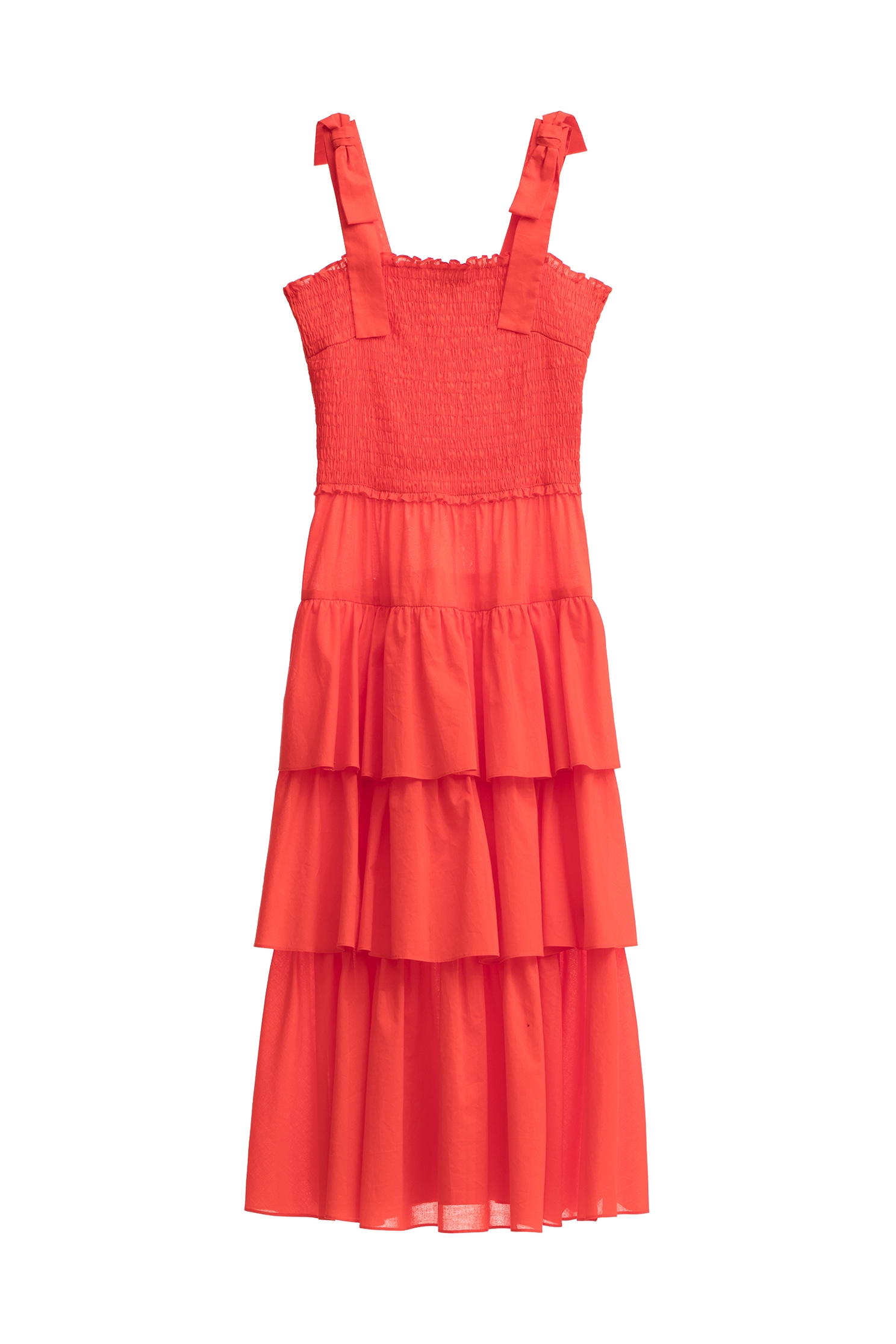 Bow Strap Detail Tiered DressBow Strap Detail Tiered Dress,Season (SS) Look,Maxi dresses