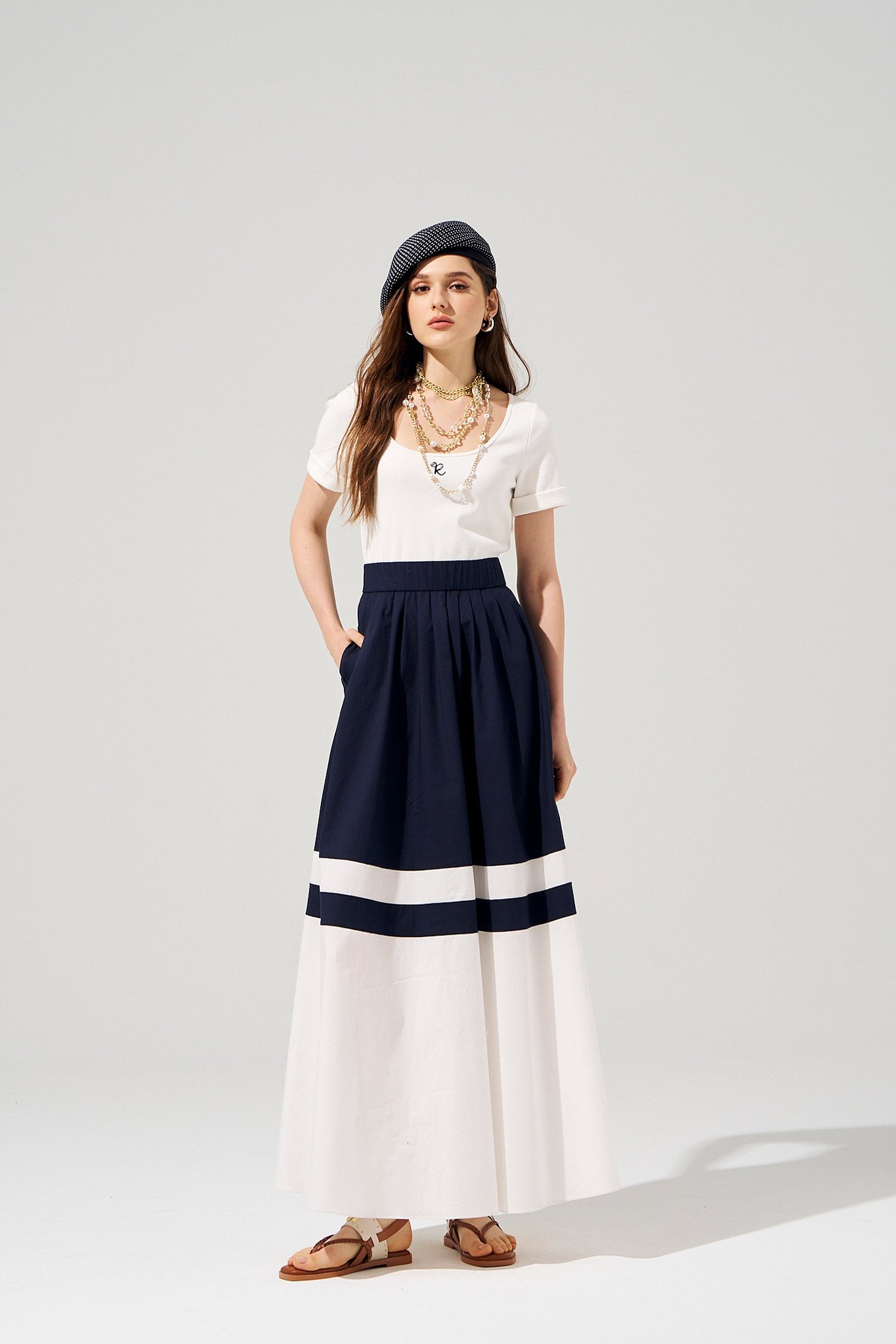 Sleeveless Colour Block Maxi DressSleeveless Colour Block Maxi Dress,Dresses,Season (SS) Look,Embroidered,sleeveless tops,Blouses,Maxi dresses