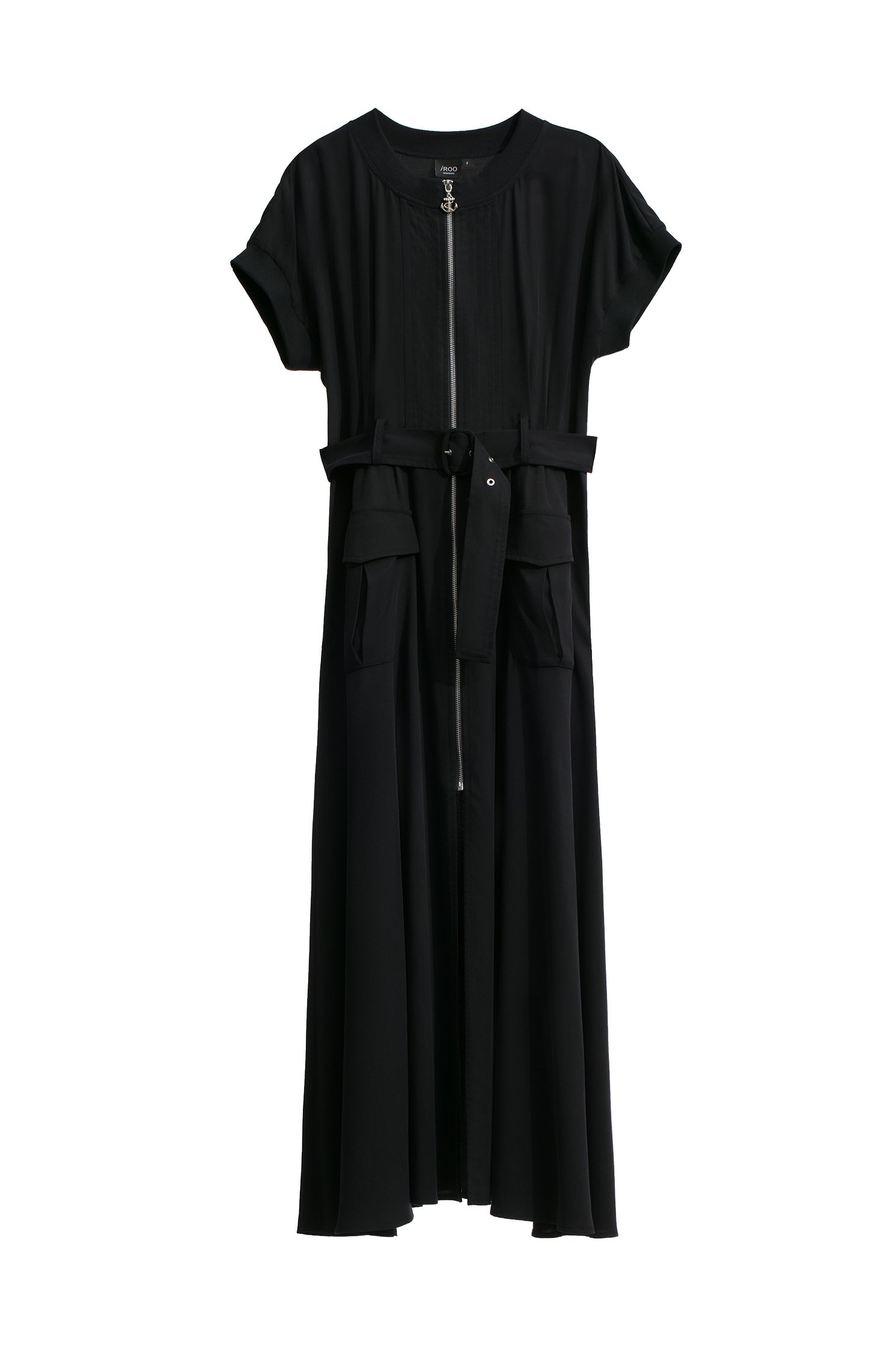 Front Zip Navy DressFront Zip Navy Dress,Dresses,Season (SS) Look,Belts,Maxi dresses