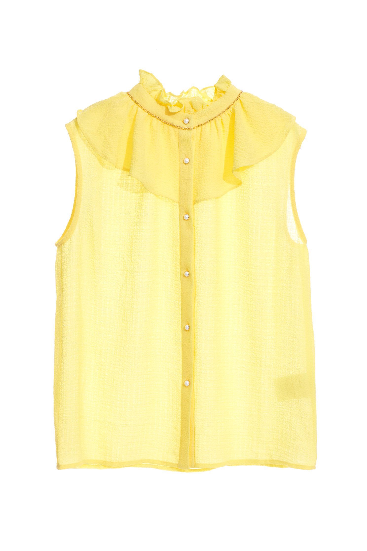 Ruffle Detail VestStand-up collar vest with ruffled trims,sleeveless tops,Tops,Queen,goodlucknewyear,Season (SS) Look,Sleeveless tops,sleeveless tops,sleeveless tops,Travel with BFF