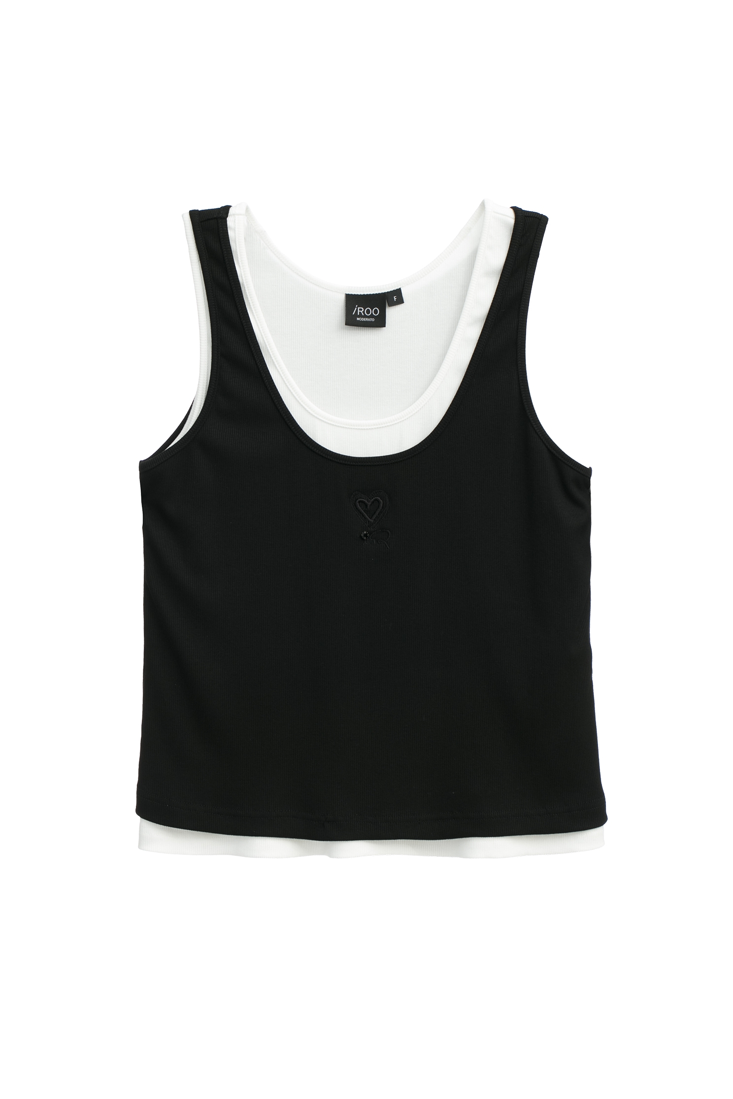 Two Piece R Logo Tank TopTwo Piece R Logo Tank Top,sleeveless tops,Tops,Season (SS) Look,Embroidered,sleeveless tops