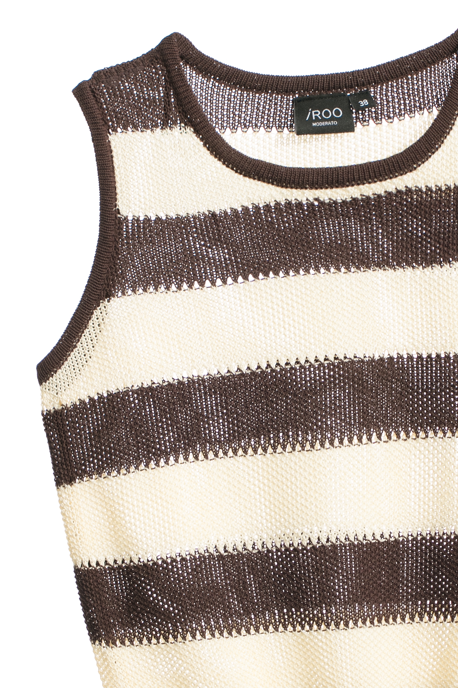 Coffee Brown Stripe Knit Tank TopCoffee Brown Stripe Knit Tank Top,sleeveless tops,Season (SS) Look,Stripe,sleeveless tops,Knitted,Knitted tops